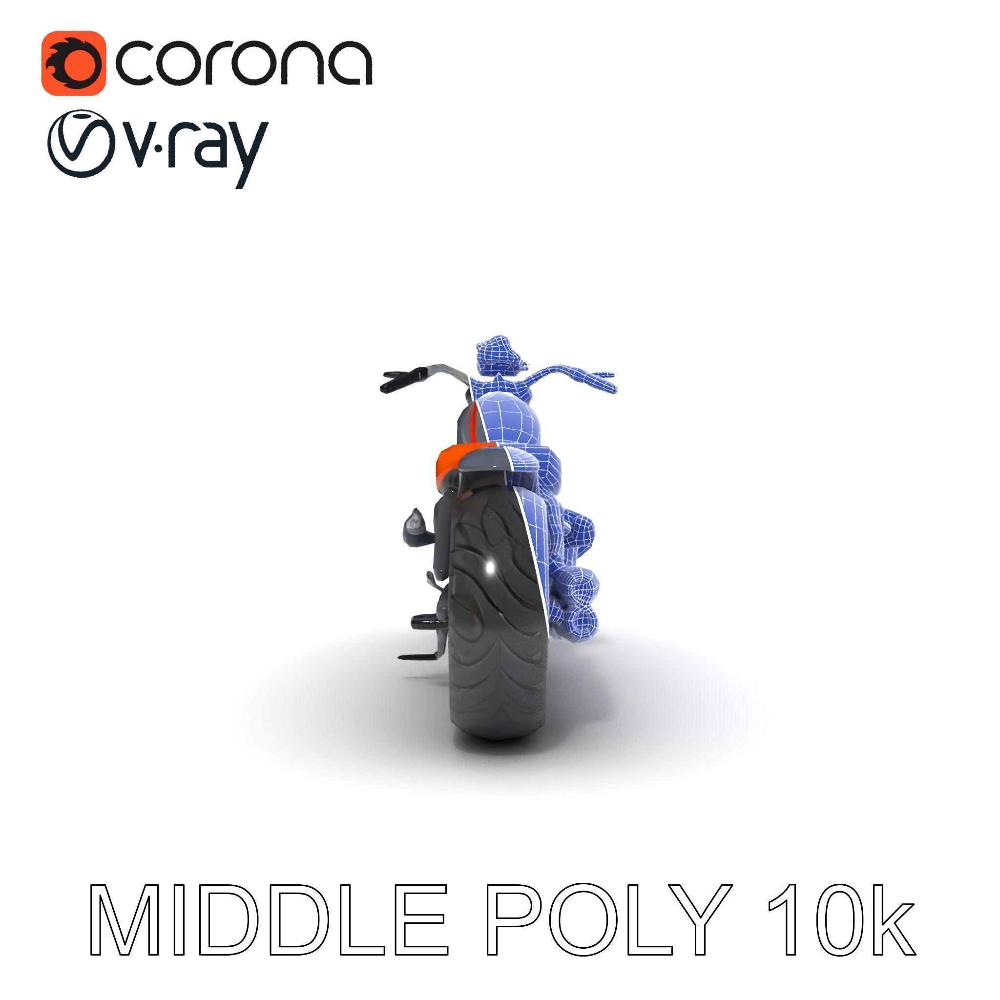 Custom Motorcycle Model Pack with High Detail Features Low-poly 3D model_6