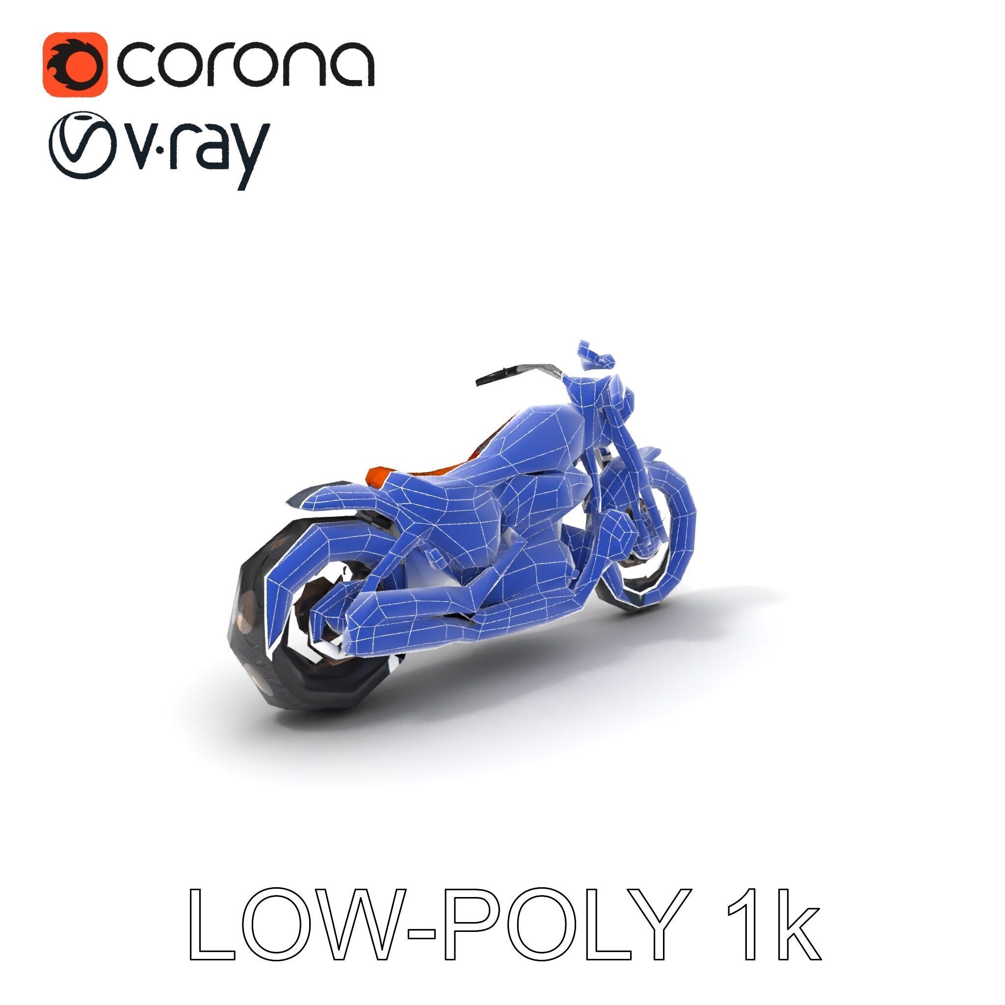 Custom Motorcycle Model Pack with High Detail Features Low-poly 3D model_9