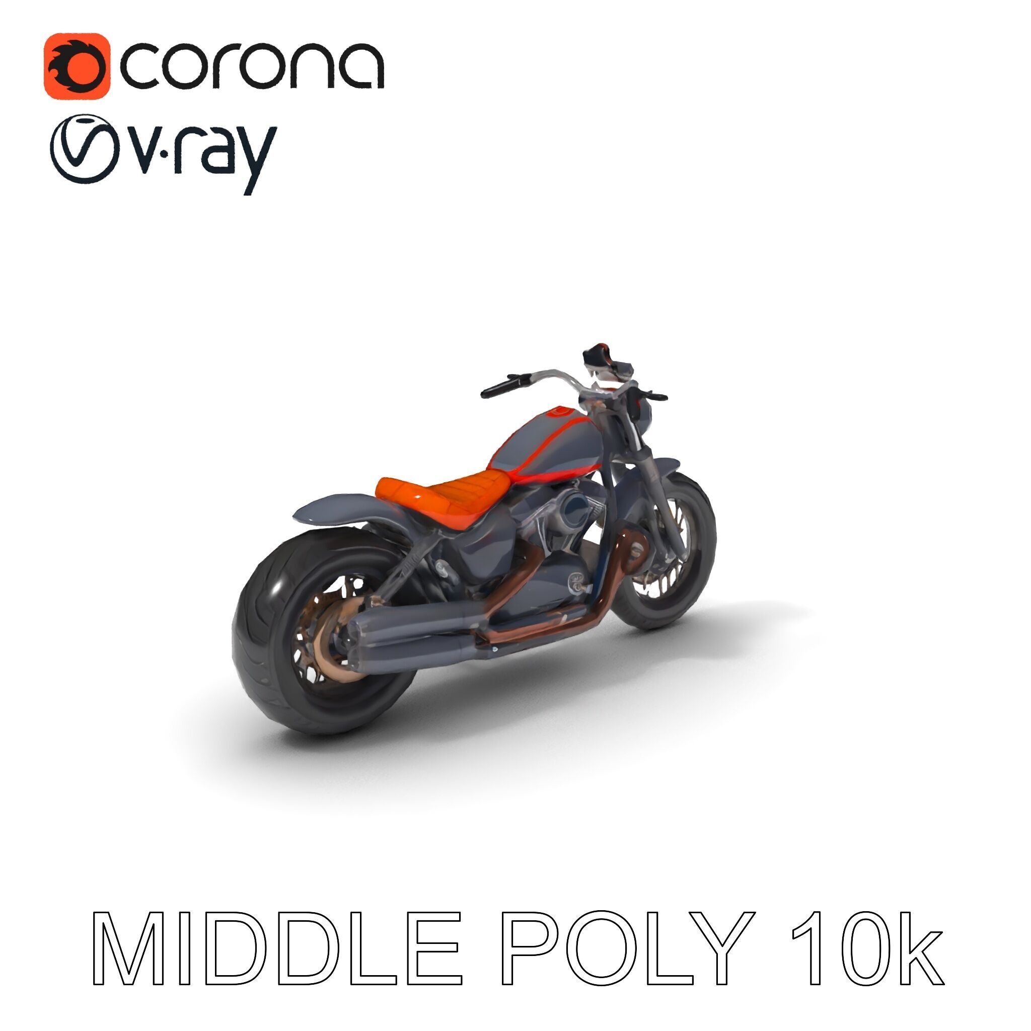 Custom Motorcycle Model Pack with High Detail Features Low-poly 3D model_29