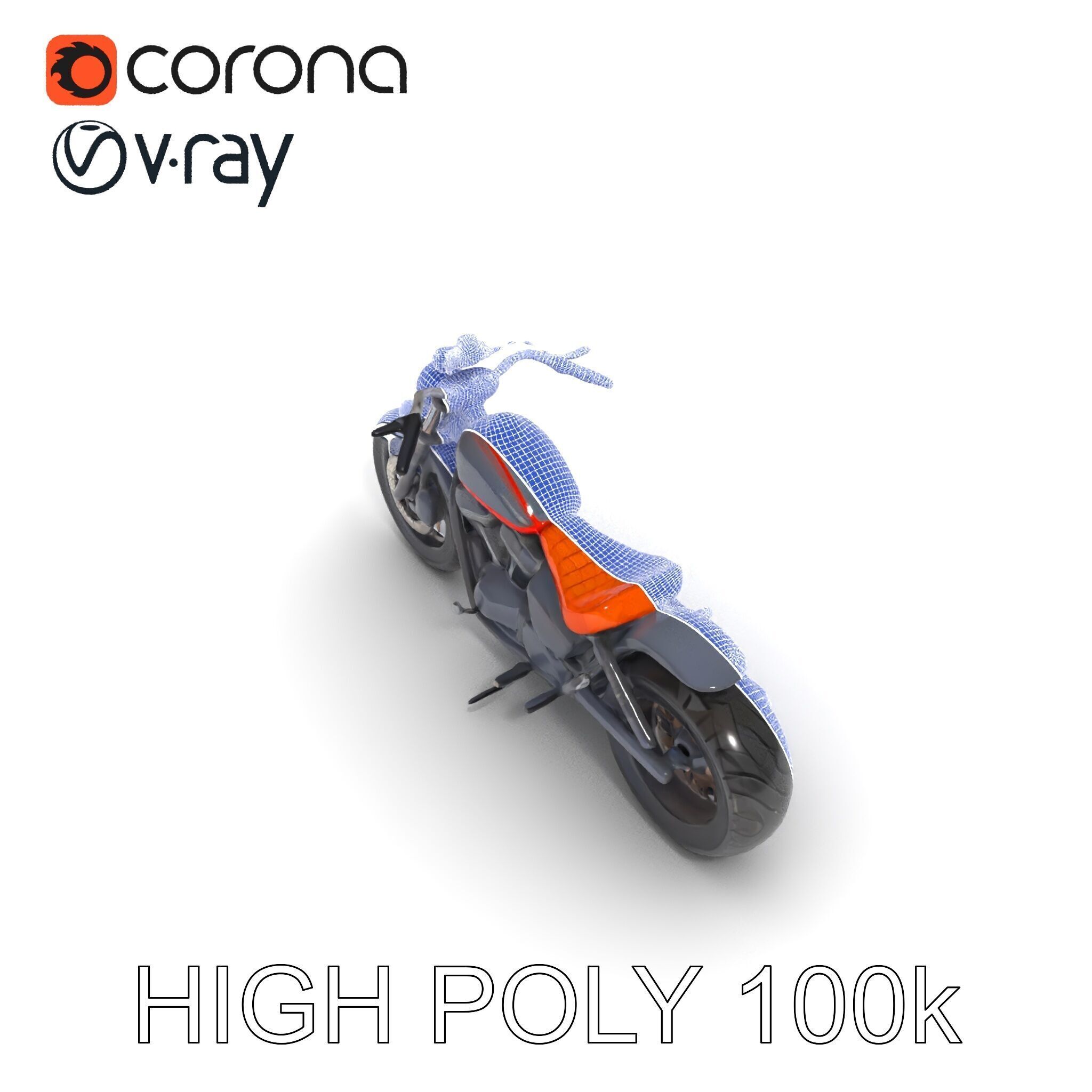 Custom Motorcycle Model Pack with High Detail Features Low-poly 3D model_18