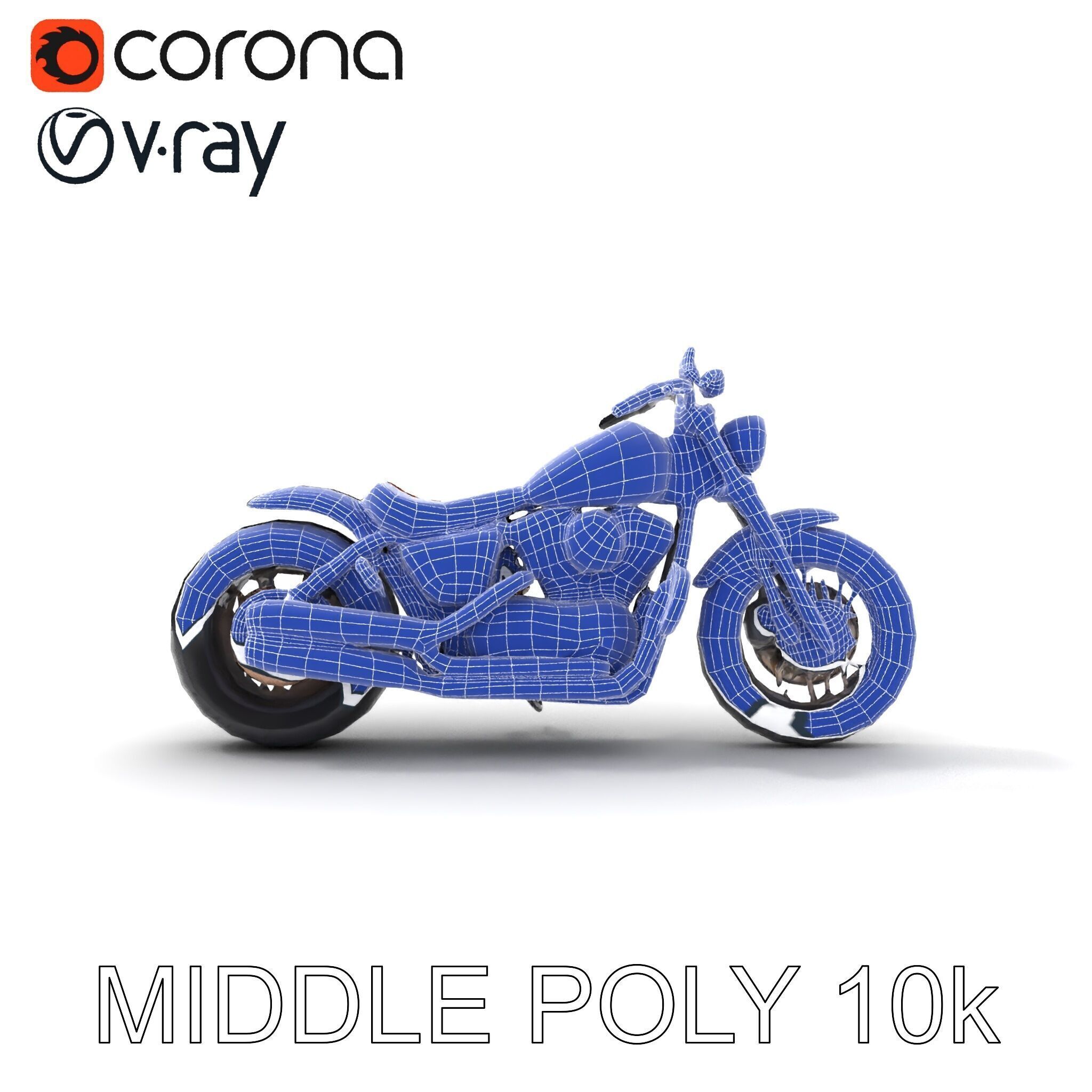 Custom Motorcycle Model Pack with High Detail Features Low-poly 3D model_24