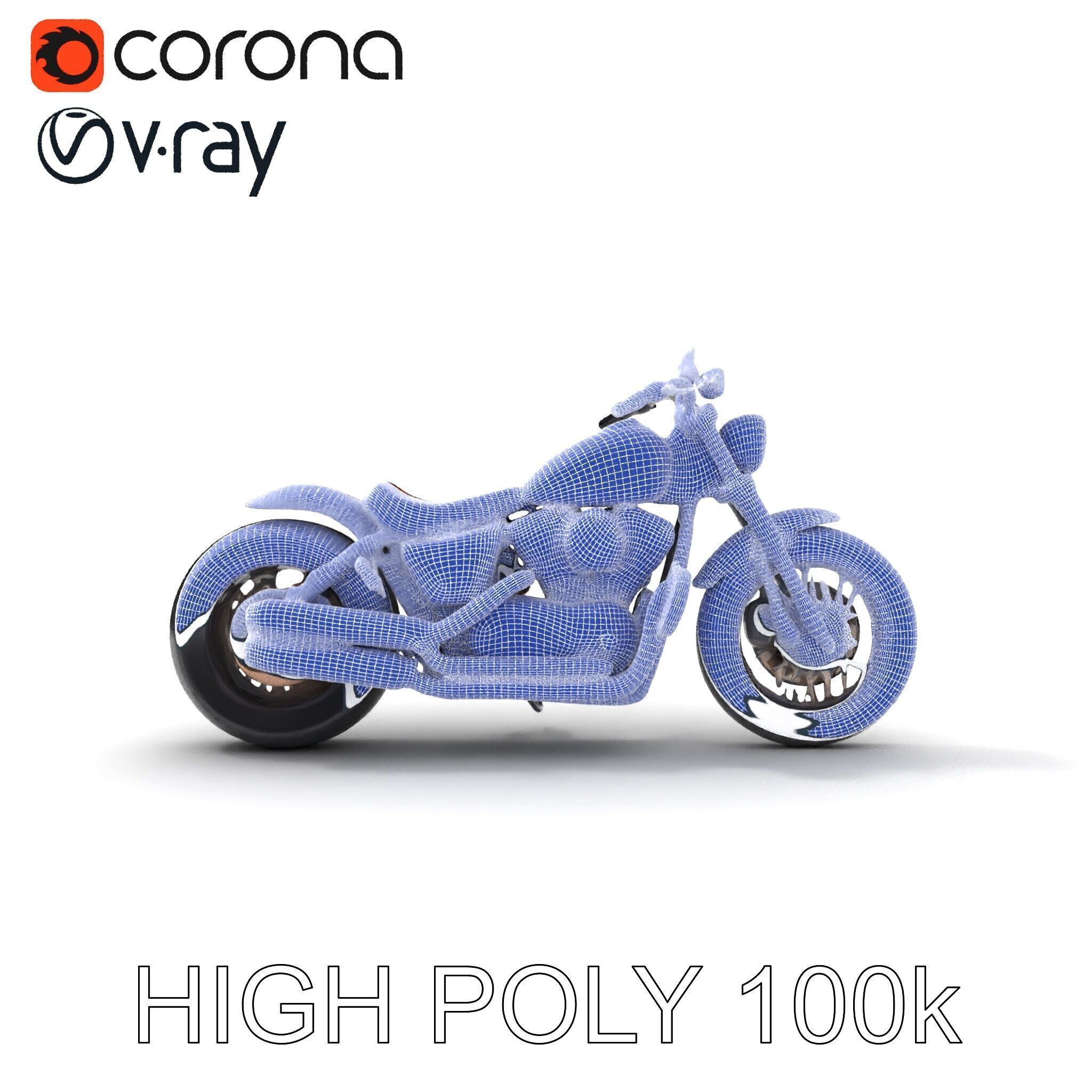 Custom Motorcycle Model Pack with High Detail Features Low-poly 3D model_34