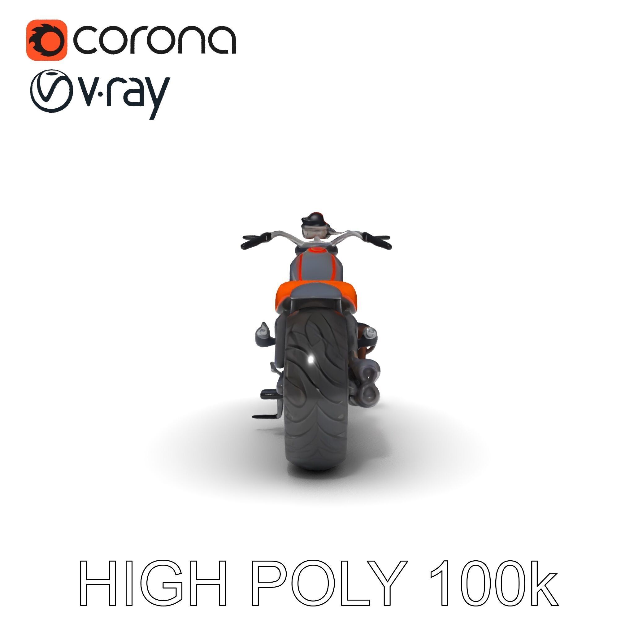 Custom Motorcycle Model Pack with High Detail Features Low-poly 3D model_14