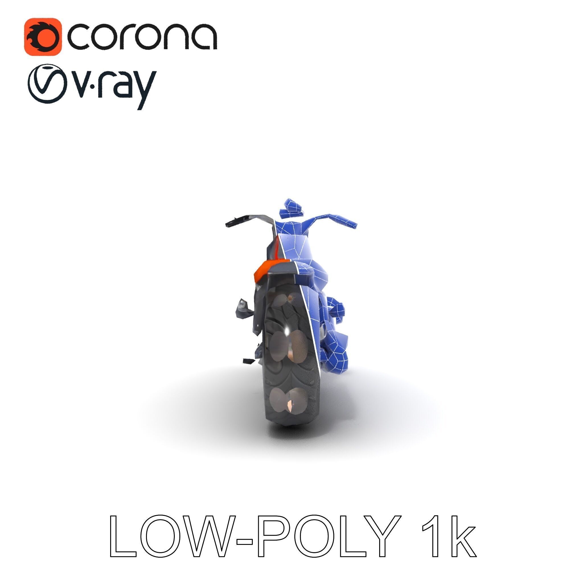 Custom Motorcycle Model Pack with High Detail Features Low-poly 3D model_12
