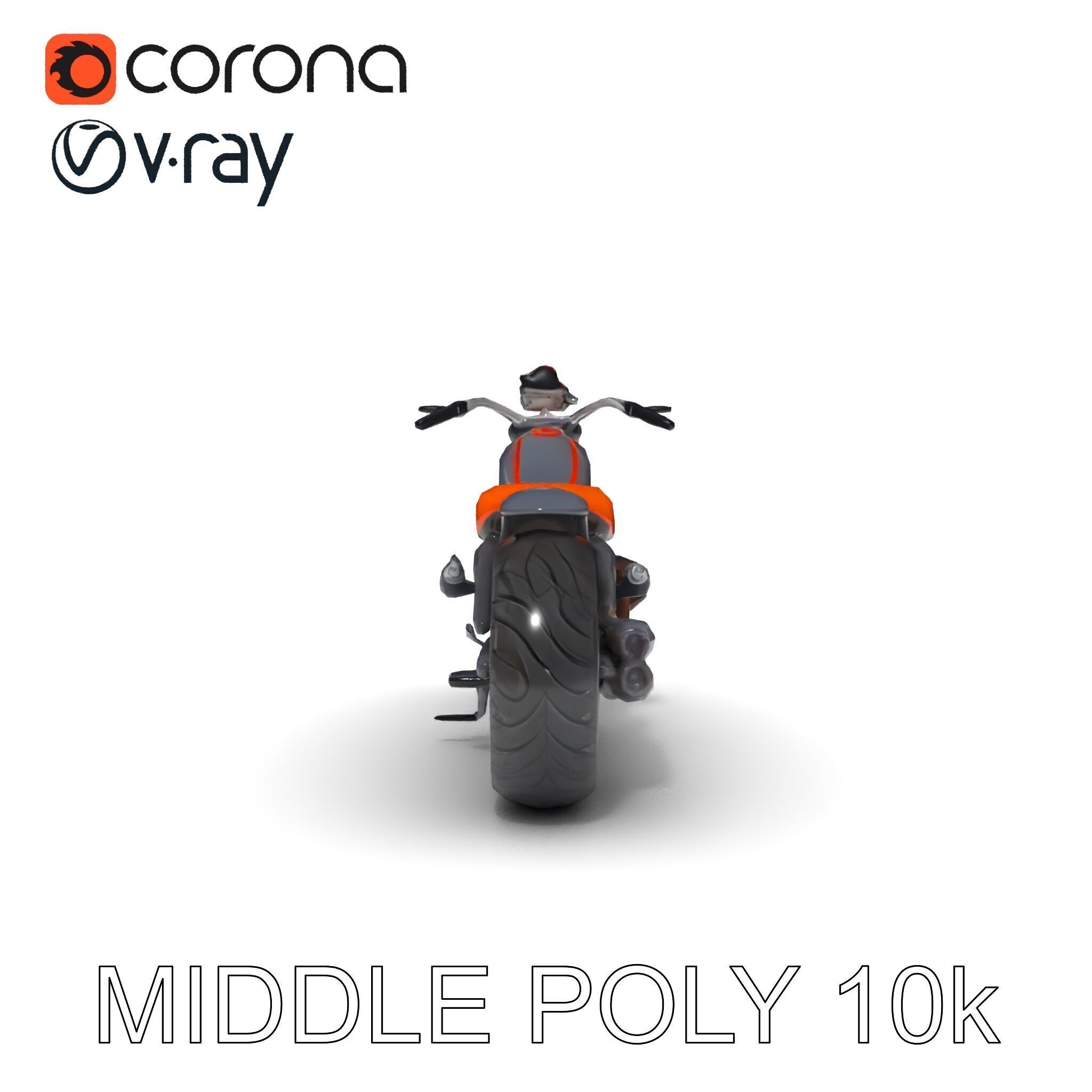 Custom Motorcycle Model Pack with High Detail Features Low-poly 3D model_16