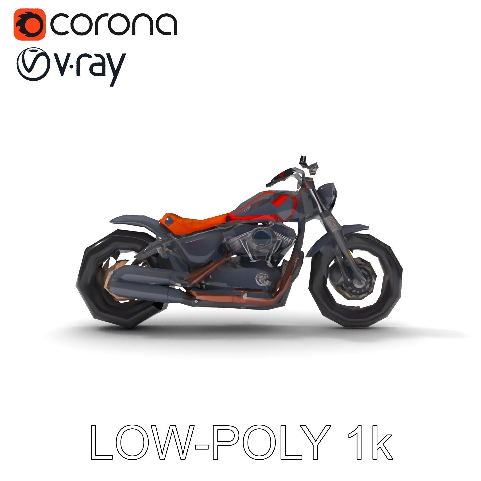 Custom Motorcycle Model Pack with High Detail Features Low-poly 3D model_21
