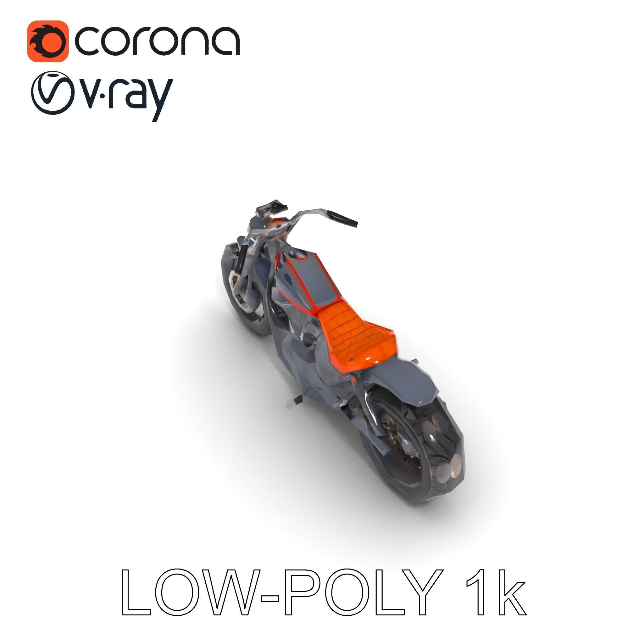 Custom Motorcycle Model Pack with High Detail Features Low-poly 3D model_17