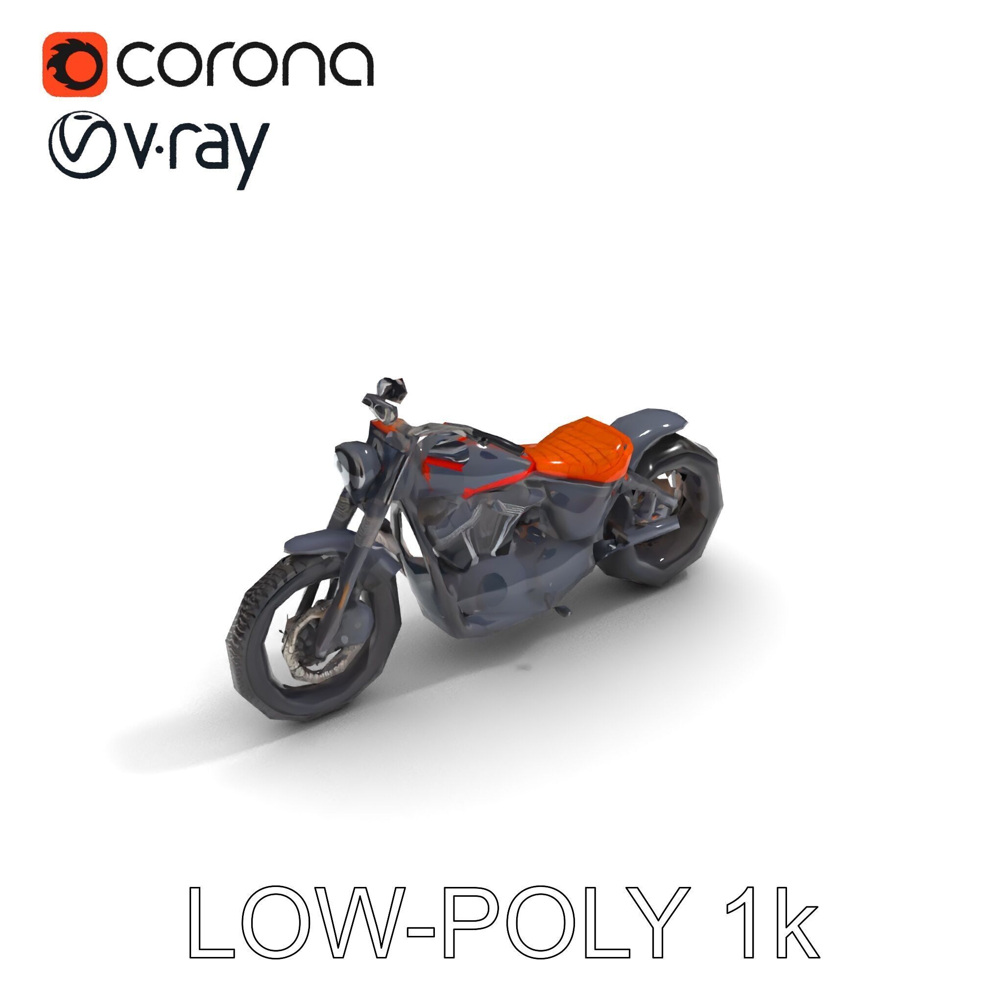 Custom Motorcycle Model Pack with High Detail Features Low-poly 3D model_27