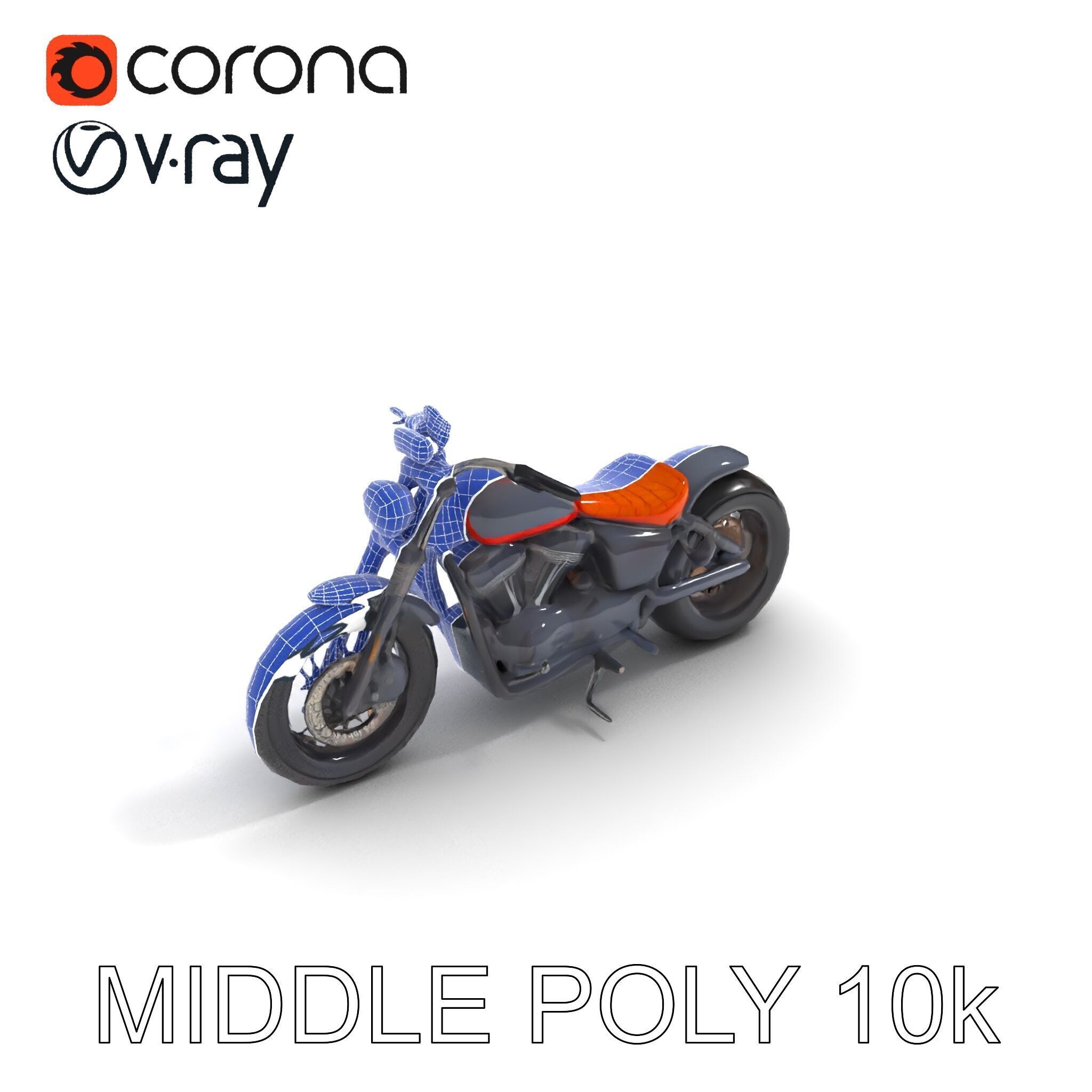 Custom Motorcycle Model Pack with High Detail Features Low-poly 3D model_22