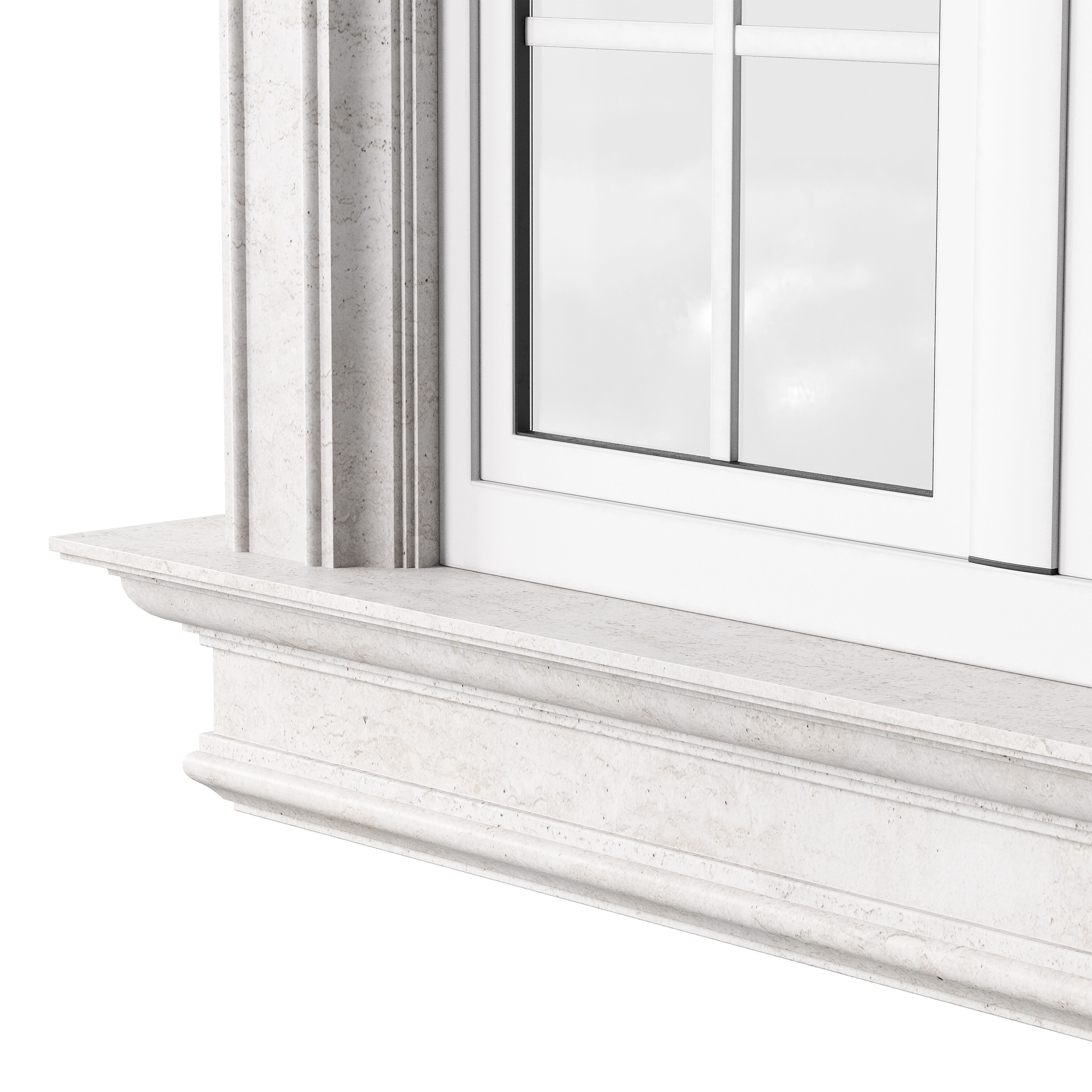 Architectural Classic Window 3D Model 5 3D model_2