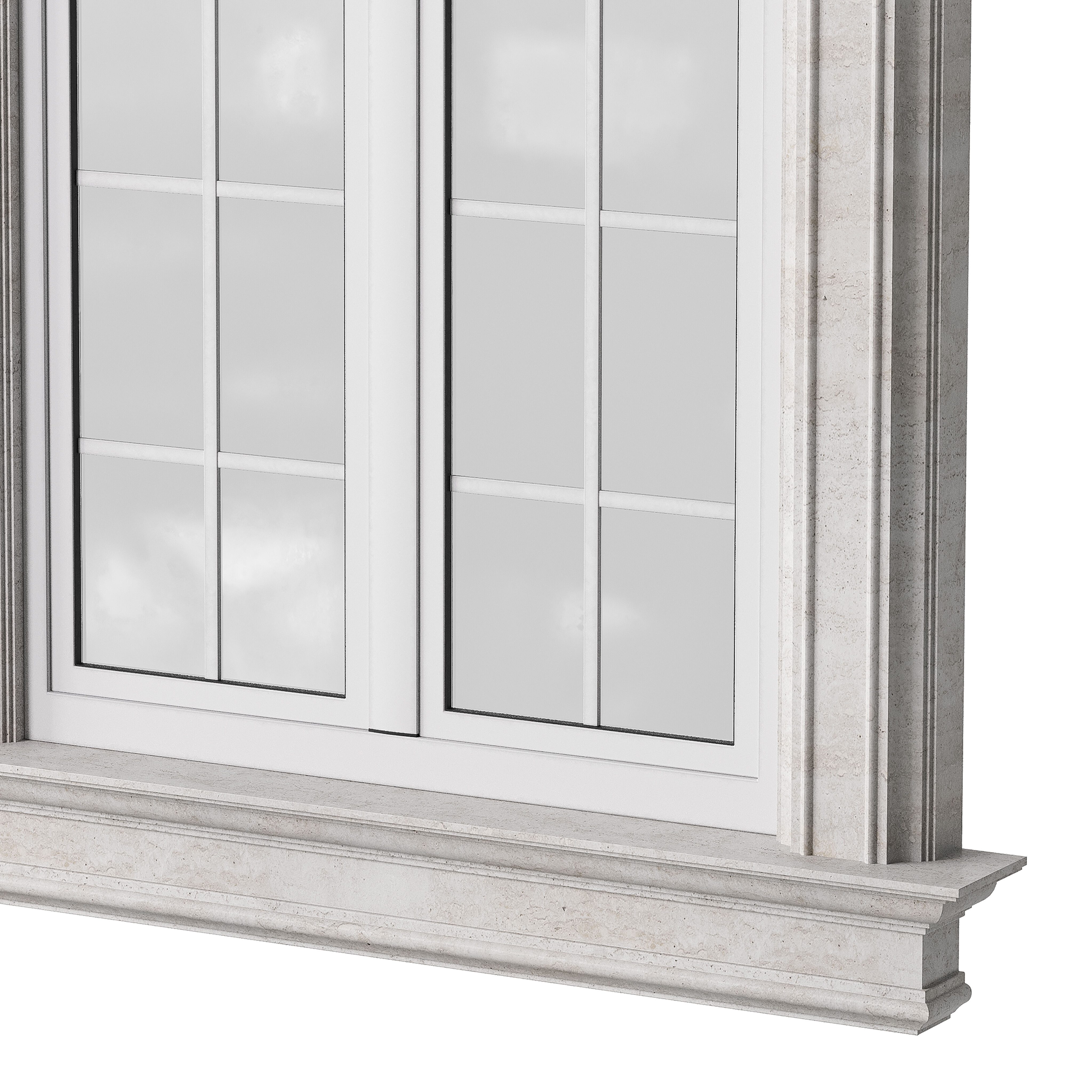 Architectural Classic Window 3D Model 5 3D model_5
