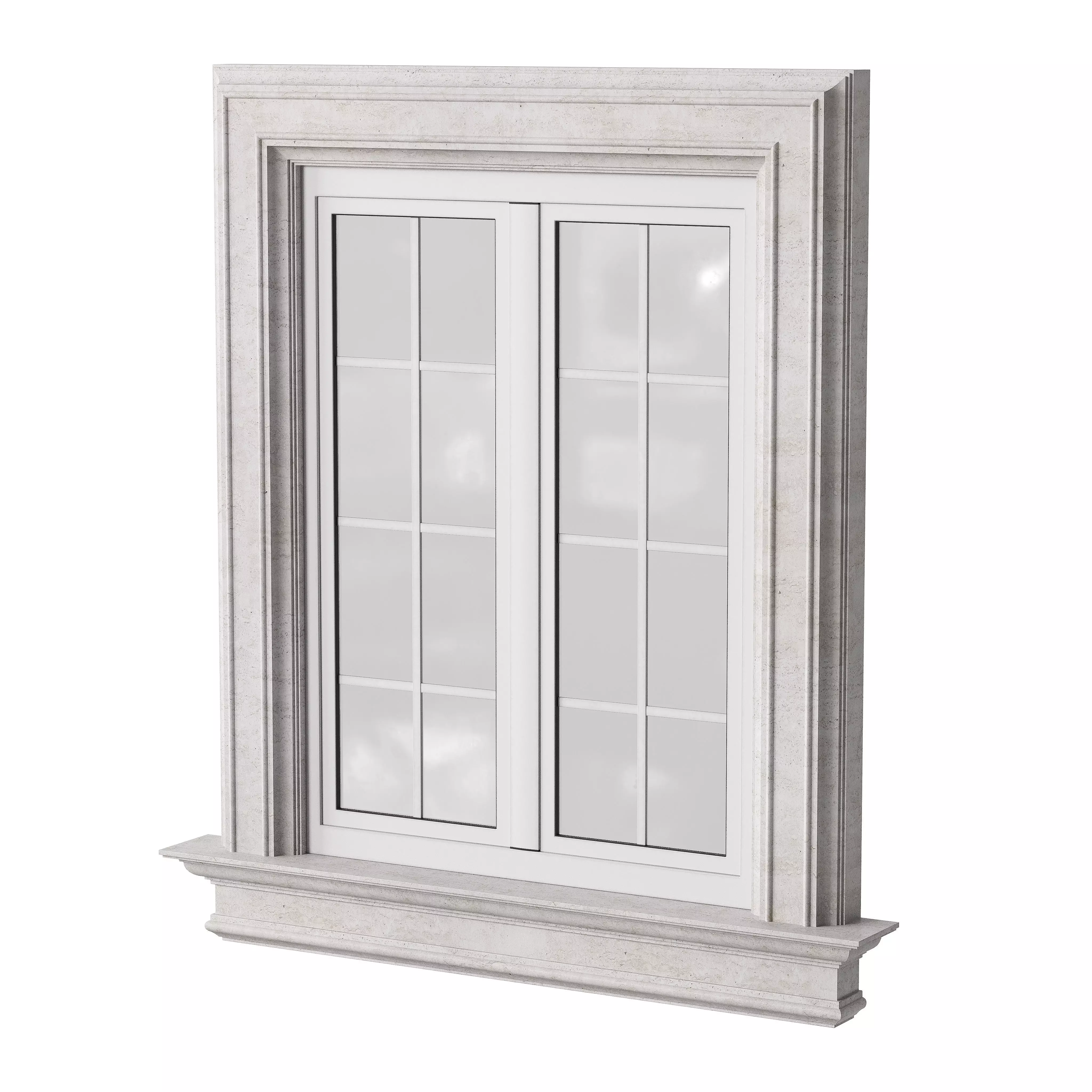 Architectural Classic Window 3D Model 5 3D model_0
