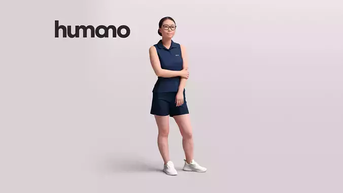 Humano Woman playing golf standing-2602-083-5416