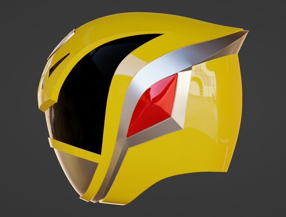 Power Rangers SPD Yellow Ranger Deka Yellow Helmet 3D print model_2