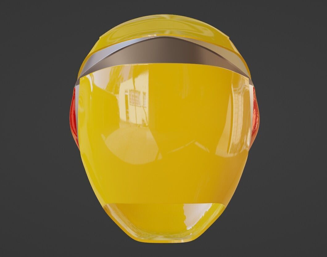 Power Rangers SPD Yellow Ranger Deka Yellow Helmet 3D print model_4