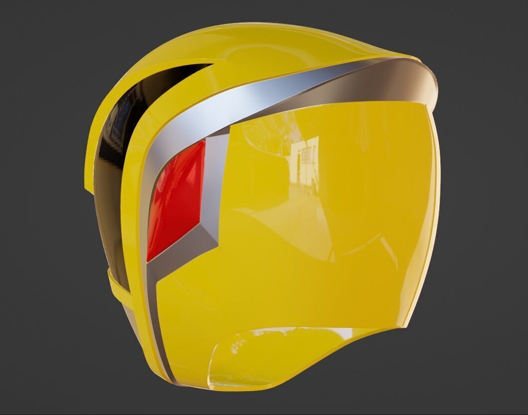 Power Rangers SPD Yellow Ranger Deka Yellow Helmet 3D print model_3