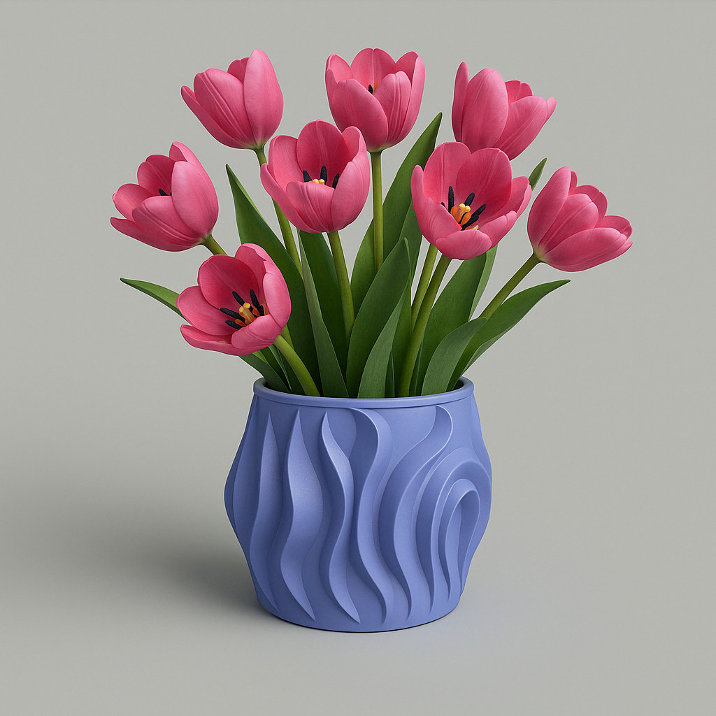 Beautiful Flower Pot 3D print model_4