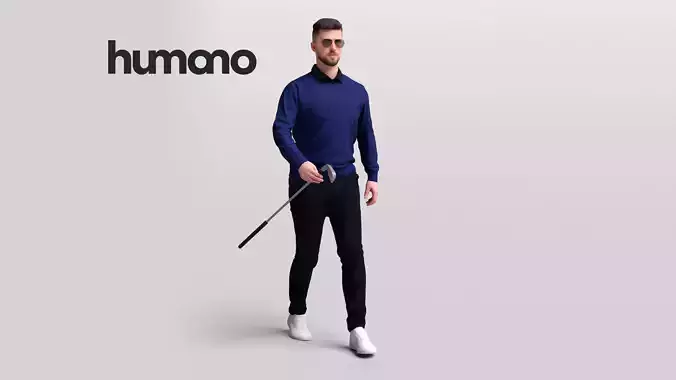 Humano Man playing golf walking with a club -2602-054-2422