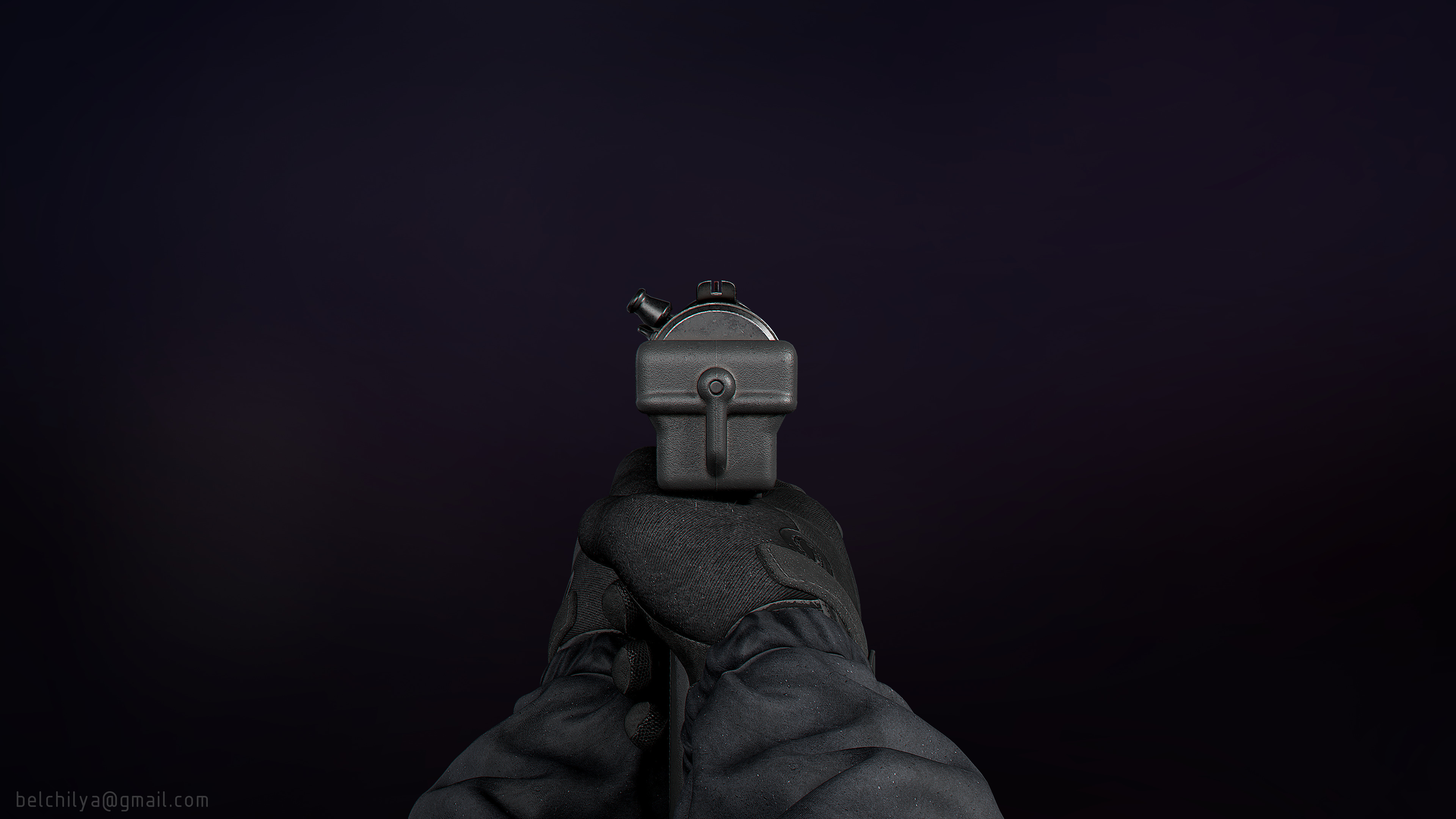 TEC-9 Low-poly 3D model_5