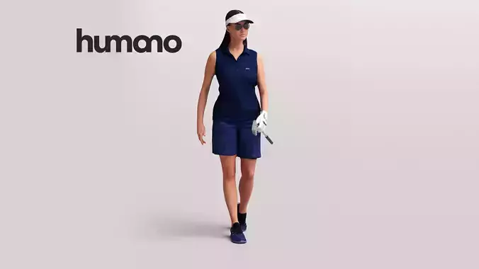 Humano Woman playing golf walking with a club -2602-050-7636
