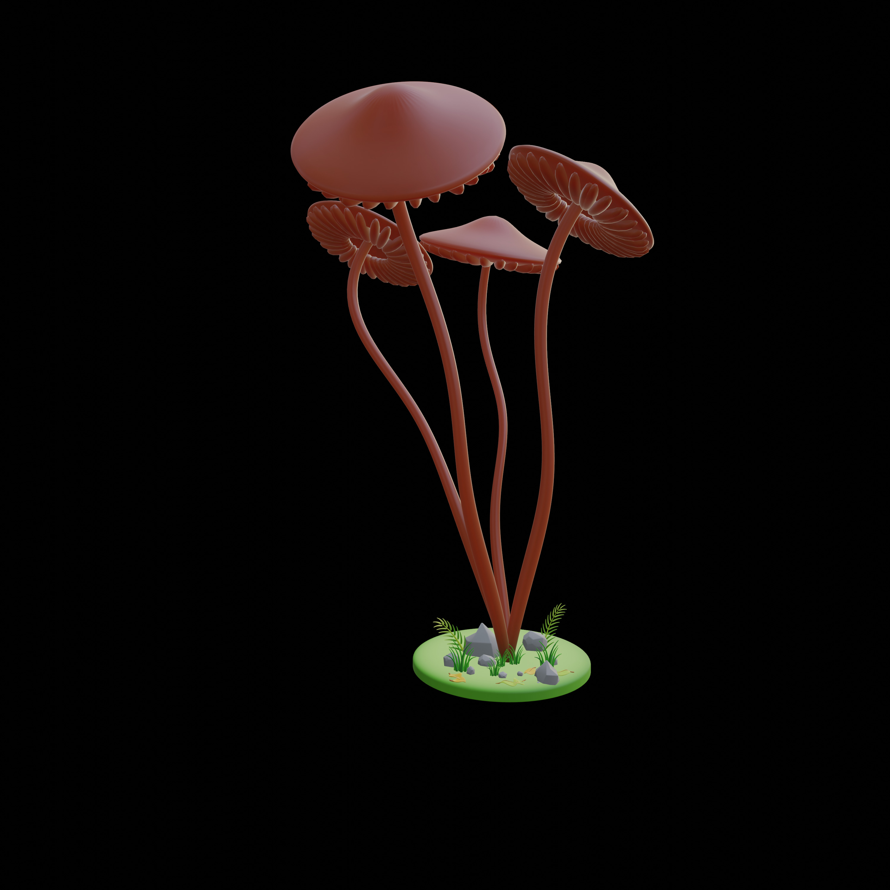 30 model package Low Poly 3D Mushroom Collection Low-poly 3D model_52