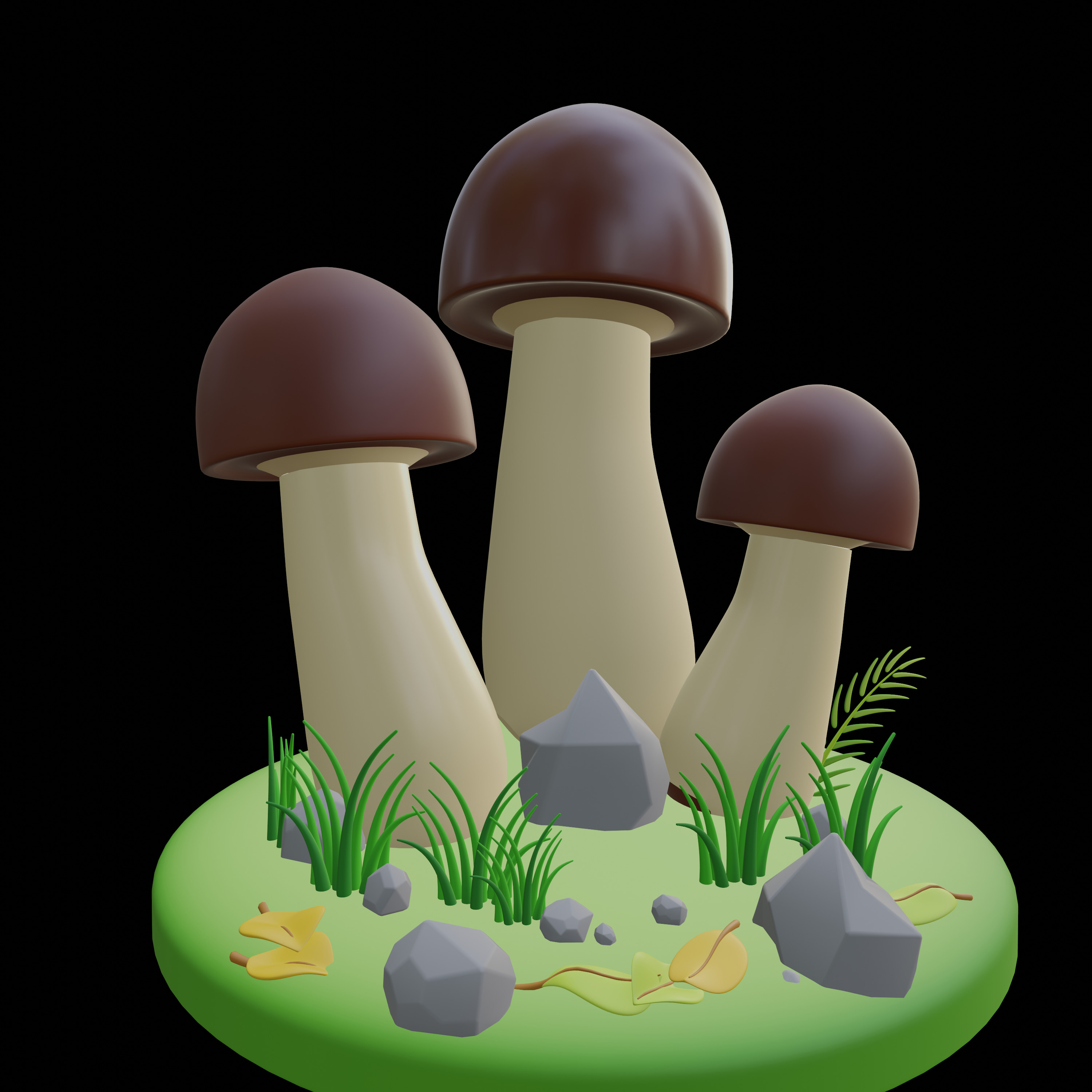 30 model package Low Poly 3D Mushroom Collection Low-poly 3D model_22