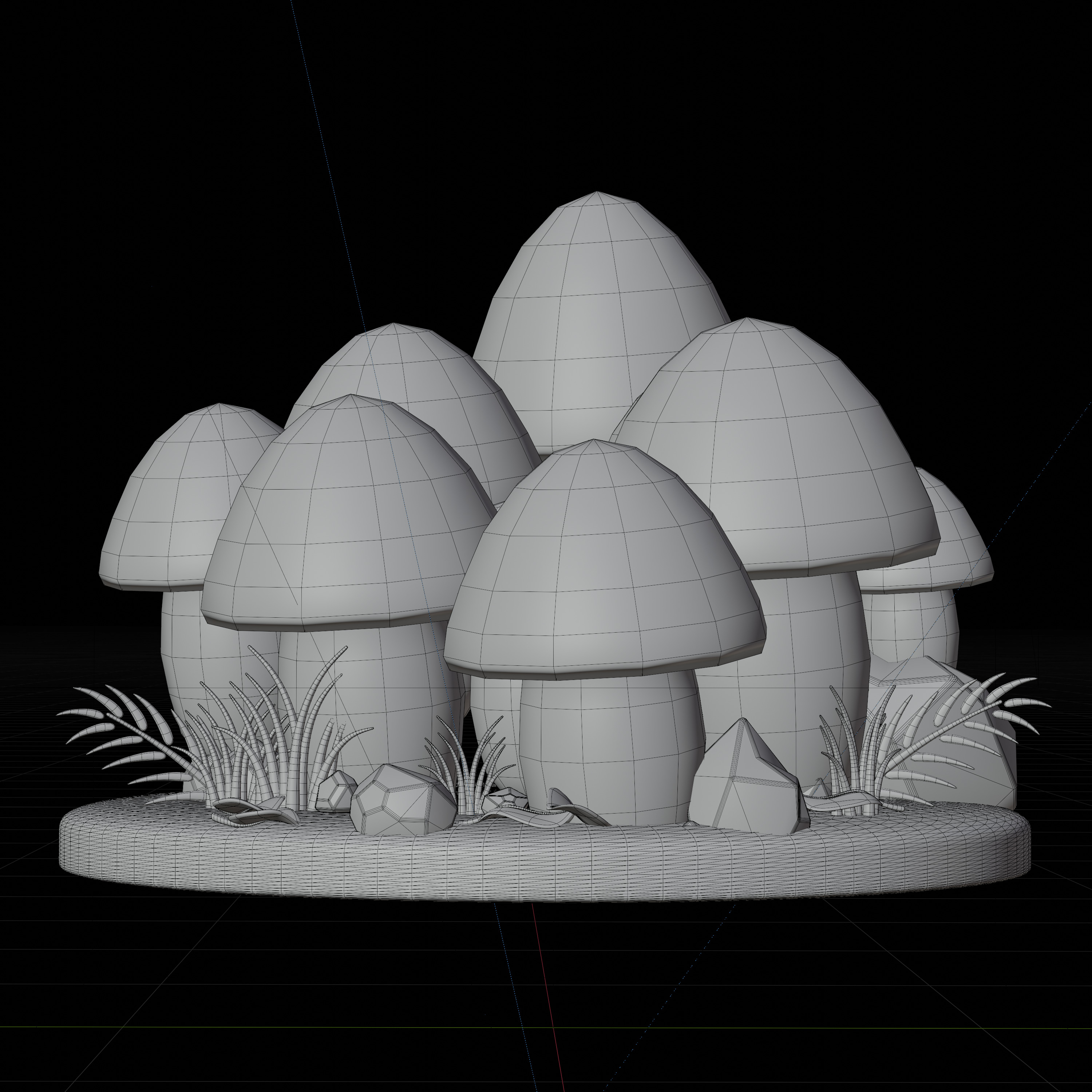 30 model package Low Poly 3D Mushroom Collection Low-poly 3D model_60
