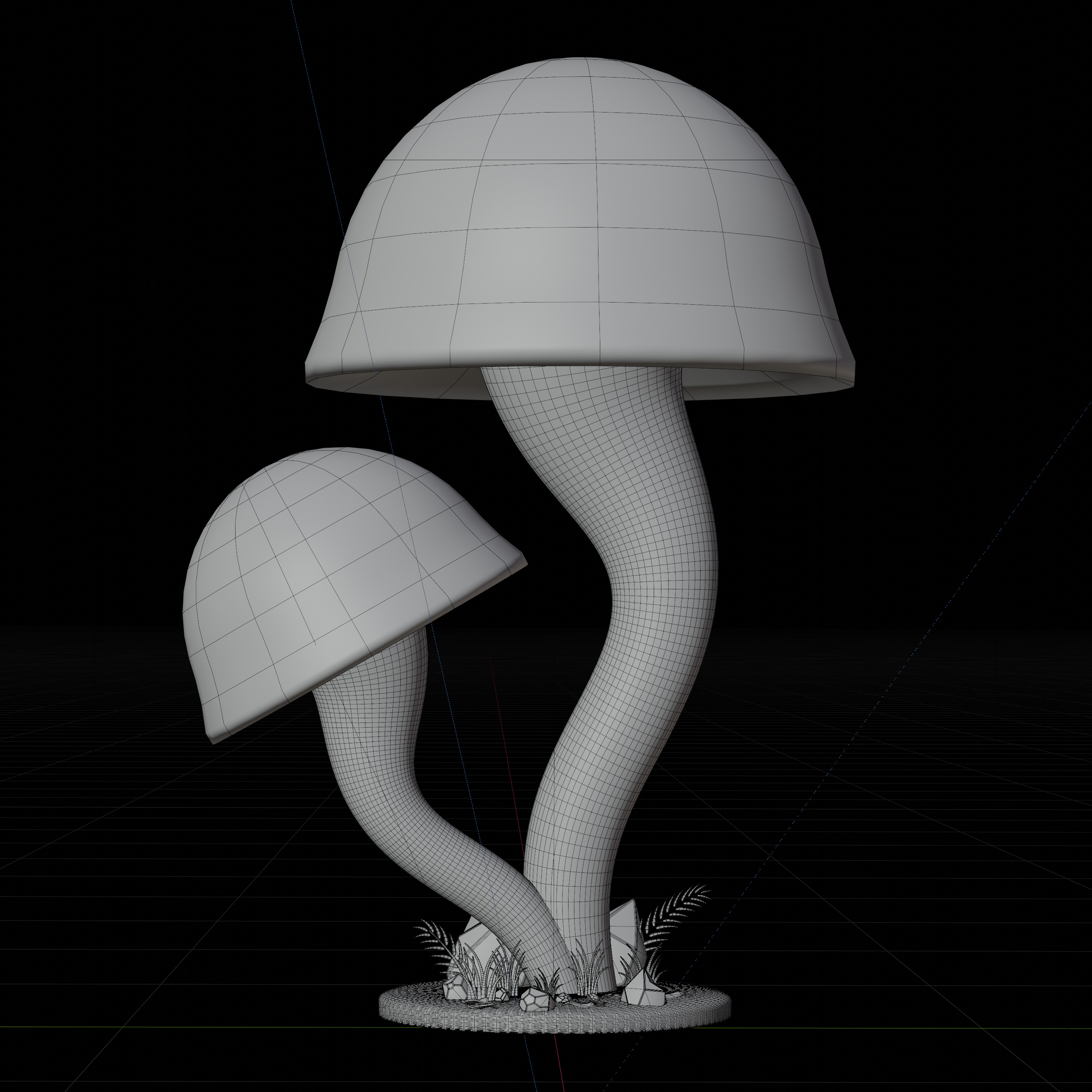 30 model package Low Poly 3D Mushroom Collection Low-poly 3D model_42