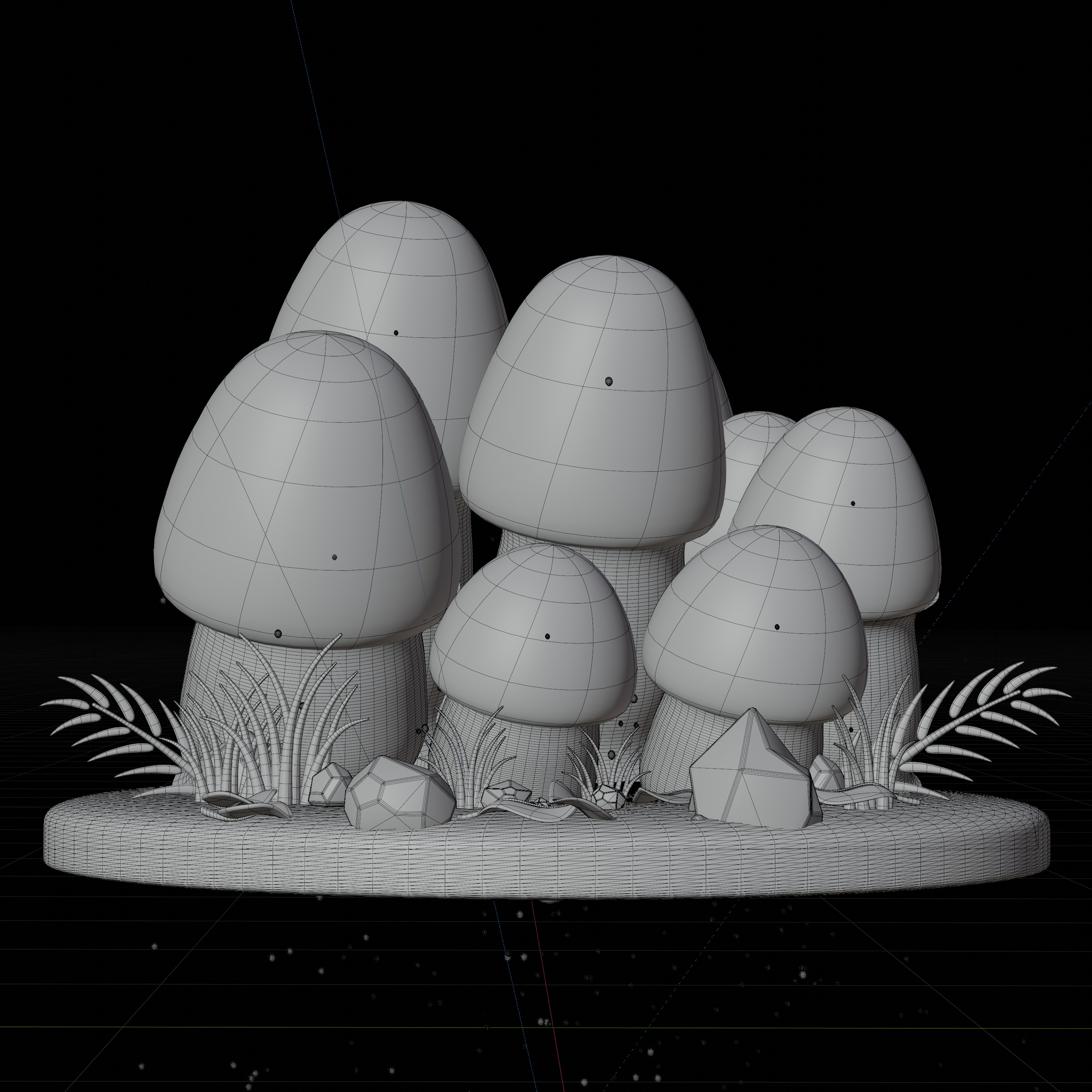 30 model package Low Poly 3D Mushroom Collection Low-poly 3D model_78
