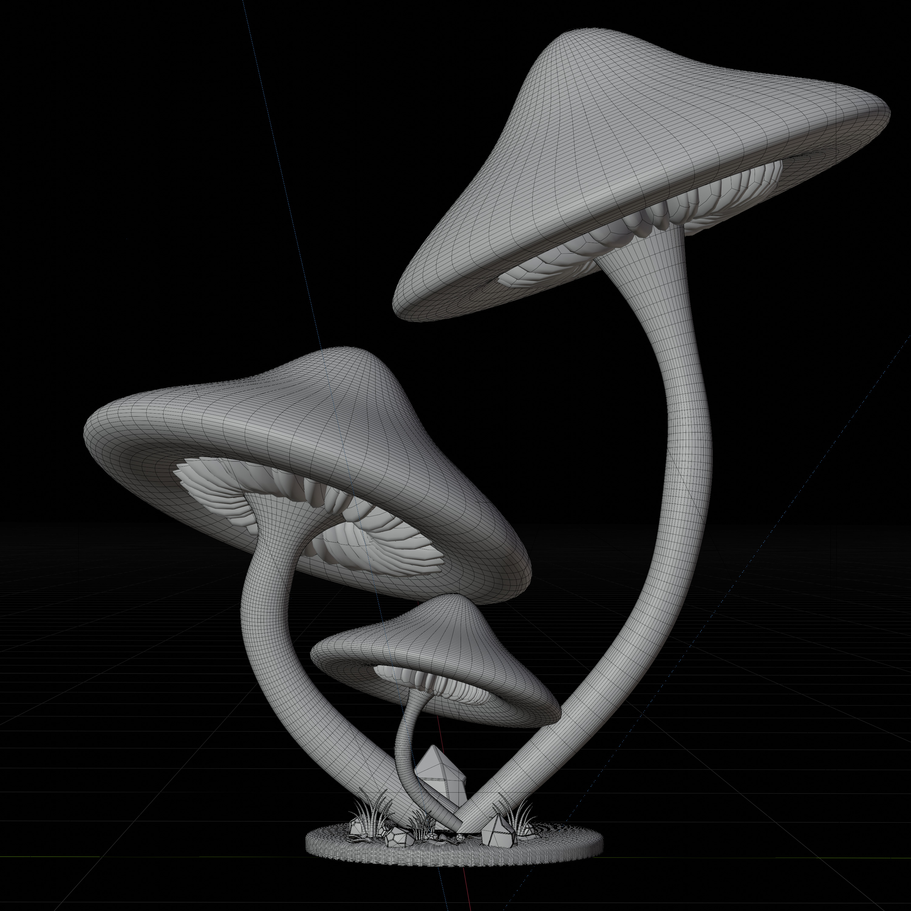 30 model package Low Poly 3D Mushroom Collection Low-poly 3D model_27