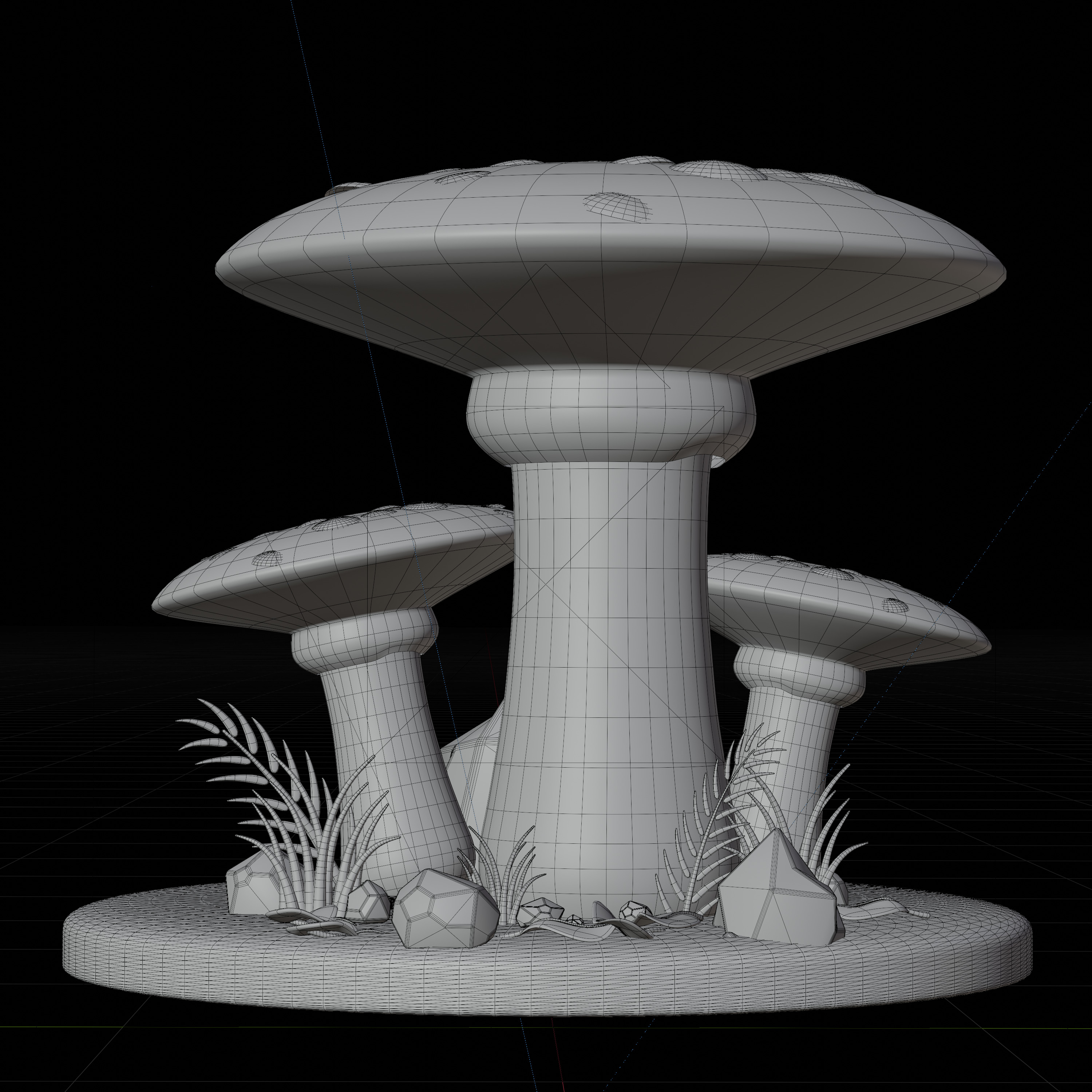 30 model package Low Poly 3D Mushroom Collection Low-poly 3D model_9