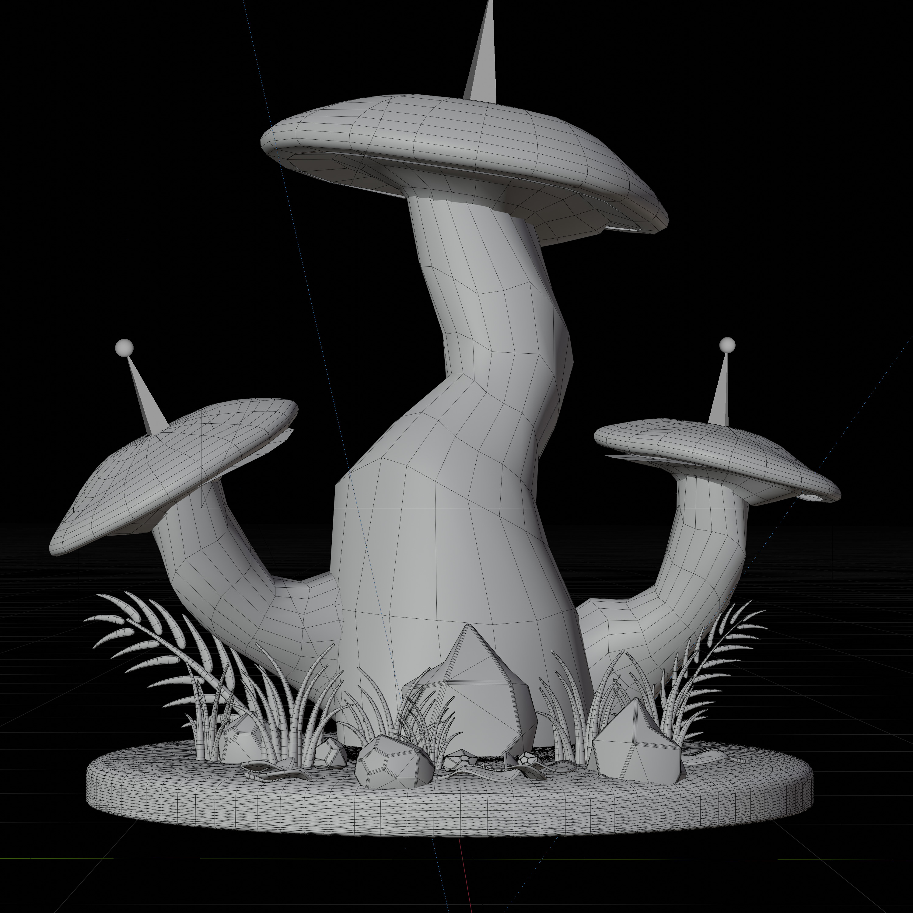 30 model package Low Poly 3D Mushroom Collection Low-poly 3D model_63