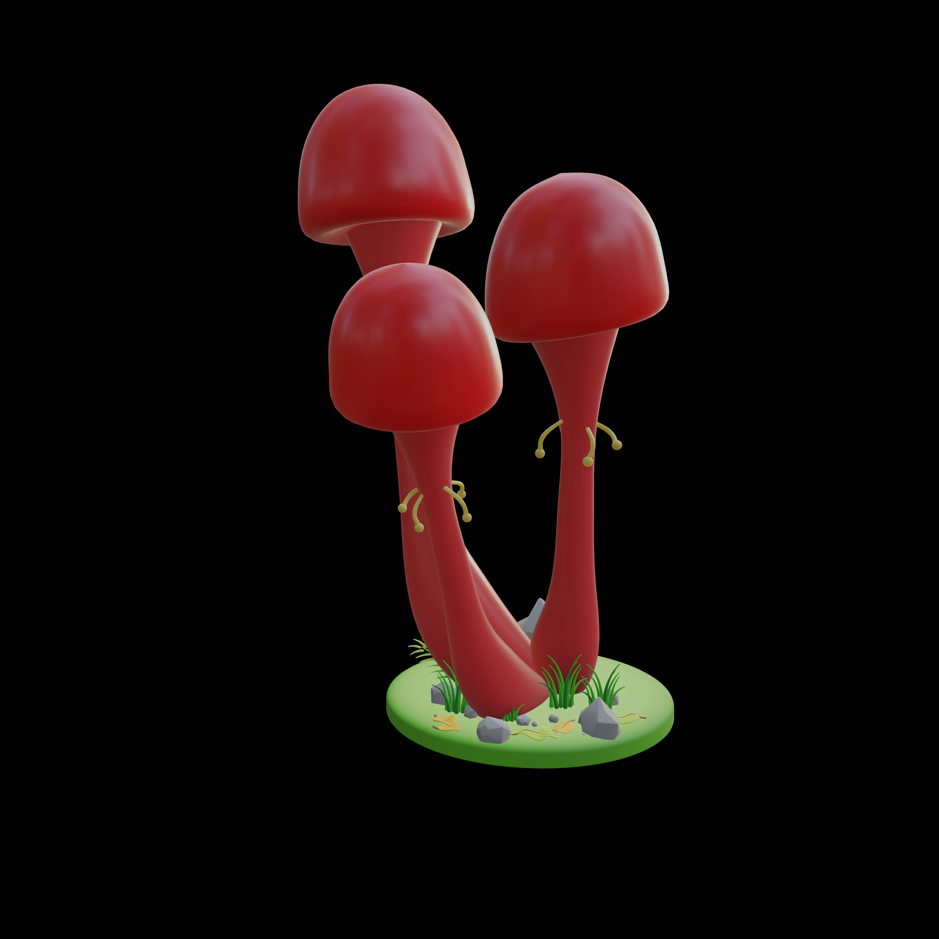 30 model package Low Poly 3D Mushroom Collection Low-poly 3D model_79