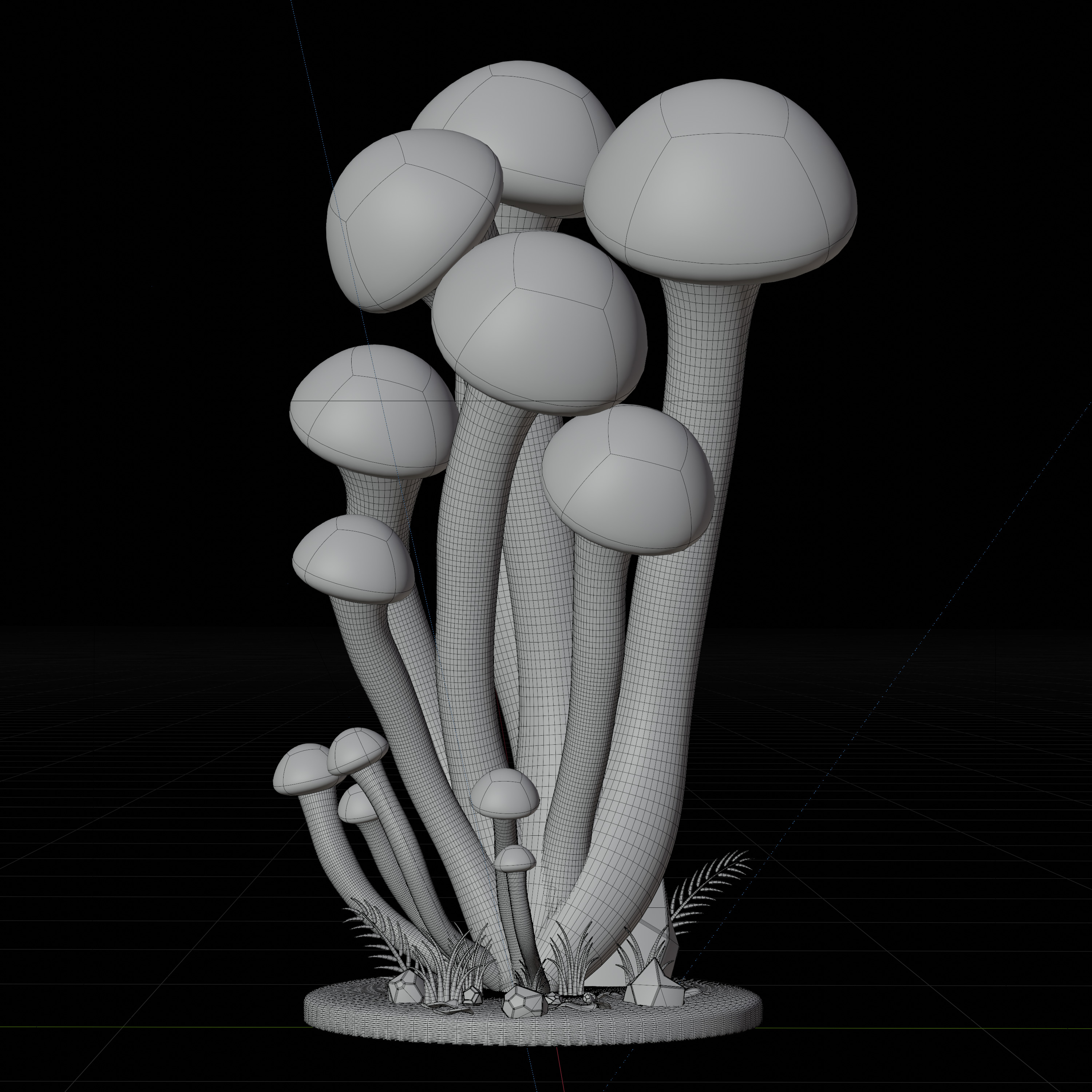 30 model package Low Poly 3D Mushroom Collection Low-poly 3D model_36