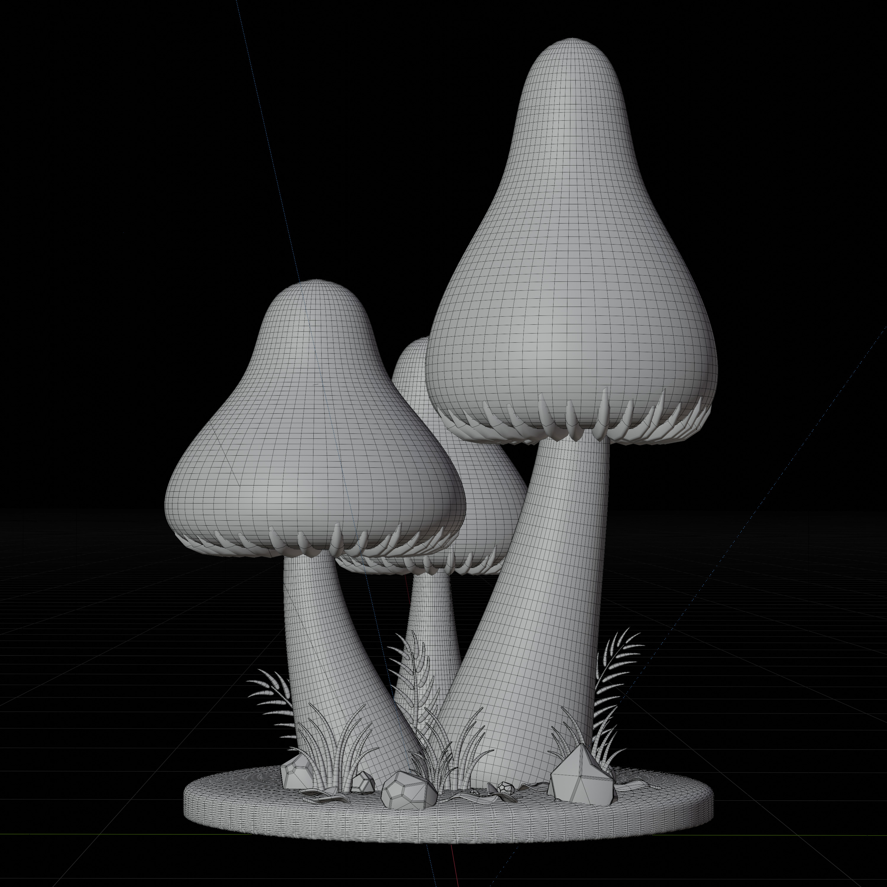 30 model package Low Poly 3D Mushroom Collection Low-poly 3D model_21