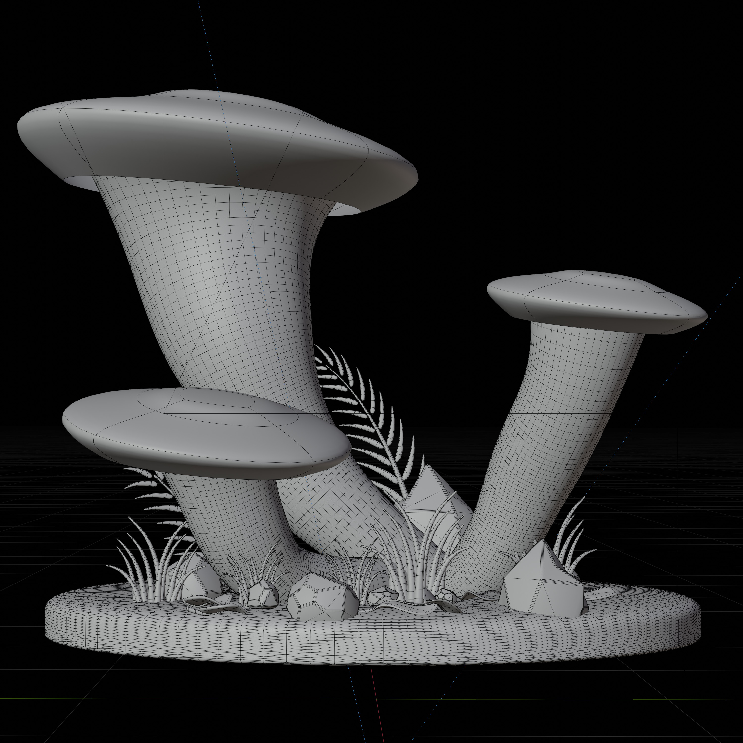 30 model package Low Poly 3D Mushroom Collection Low-poly 3D model_84