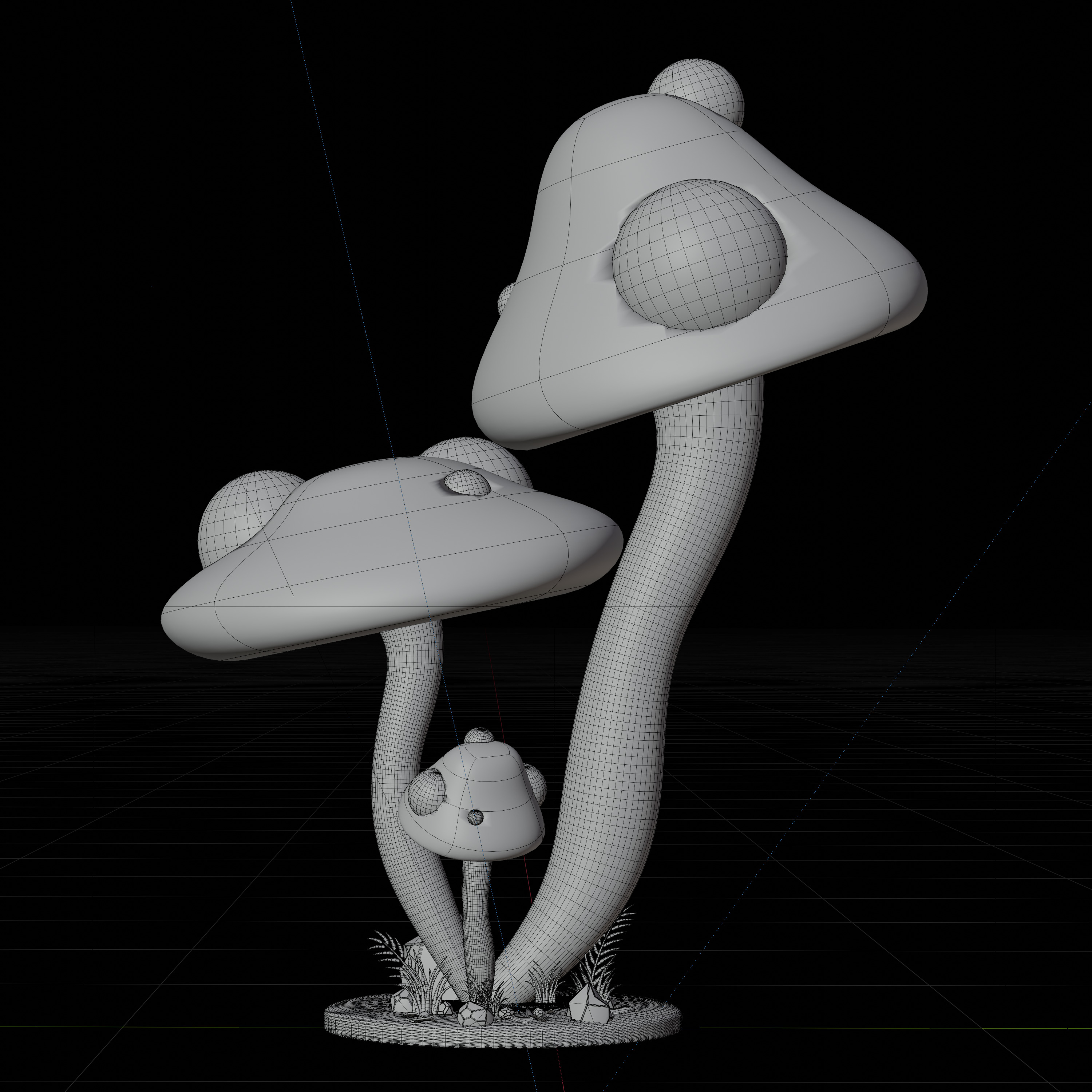 30 model package Low Poly 3D Mushroom Collection Low-poly 3D model_72