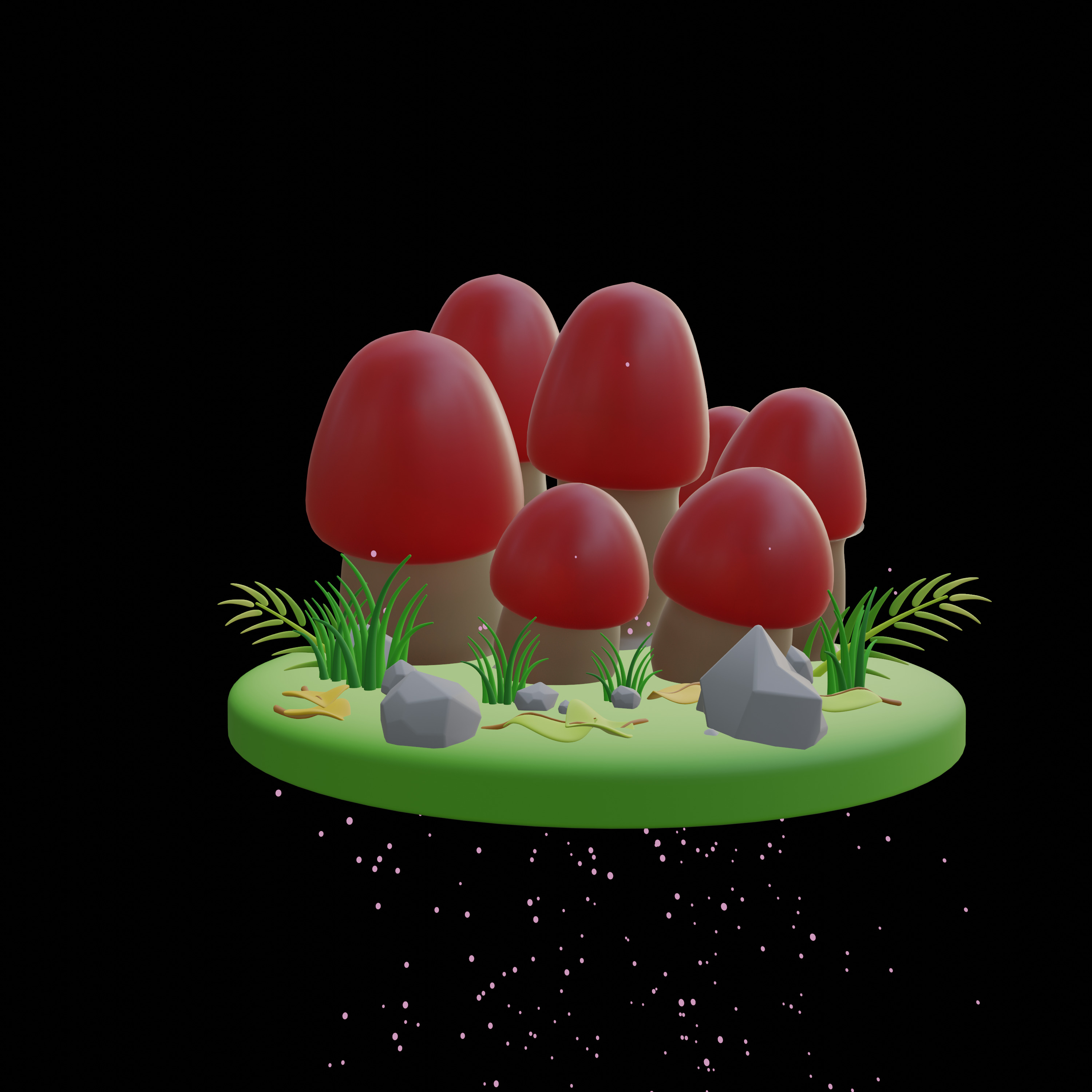 30 model package Low Poly 3D Mushroom Collection Low-poly 3D model_76