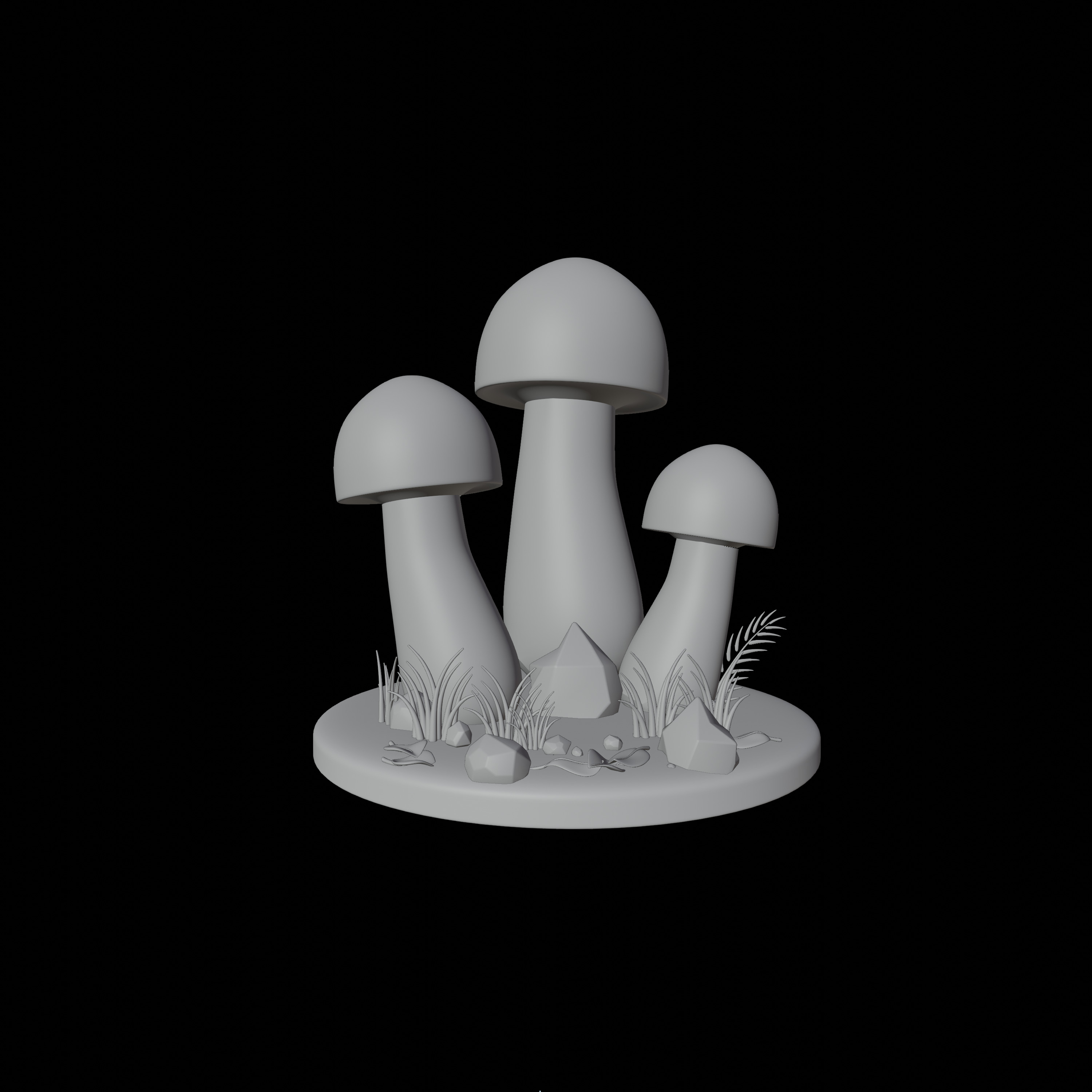 30 model package Low Poly 3D Mushroom Collection Low-poly 3D model_23