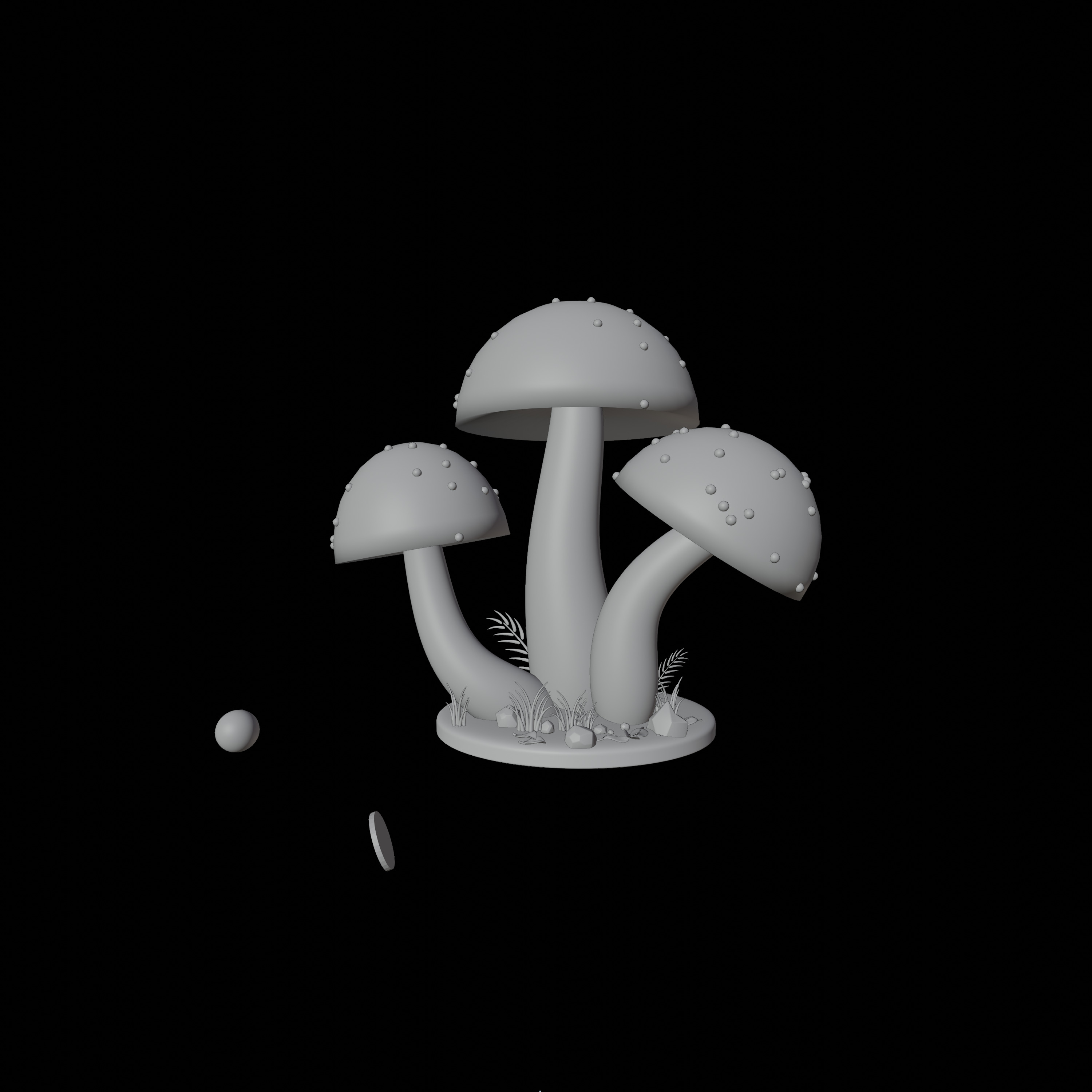 30 model package Low Poly 3D Mushroom Collection Low-poly 3D model_14