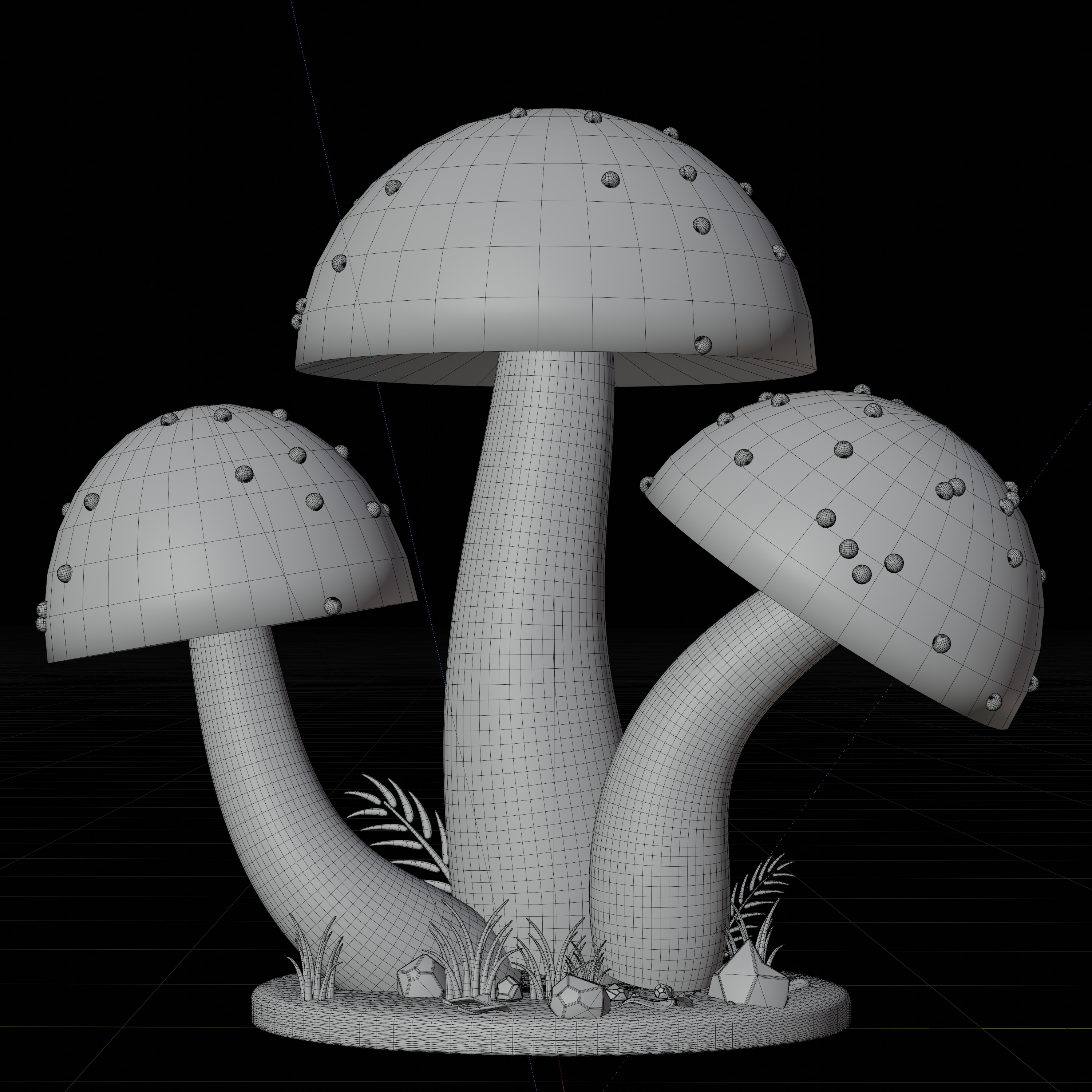 30 model package Low Poly 3D Mushroom Collection Low-poly 3D model_15