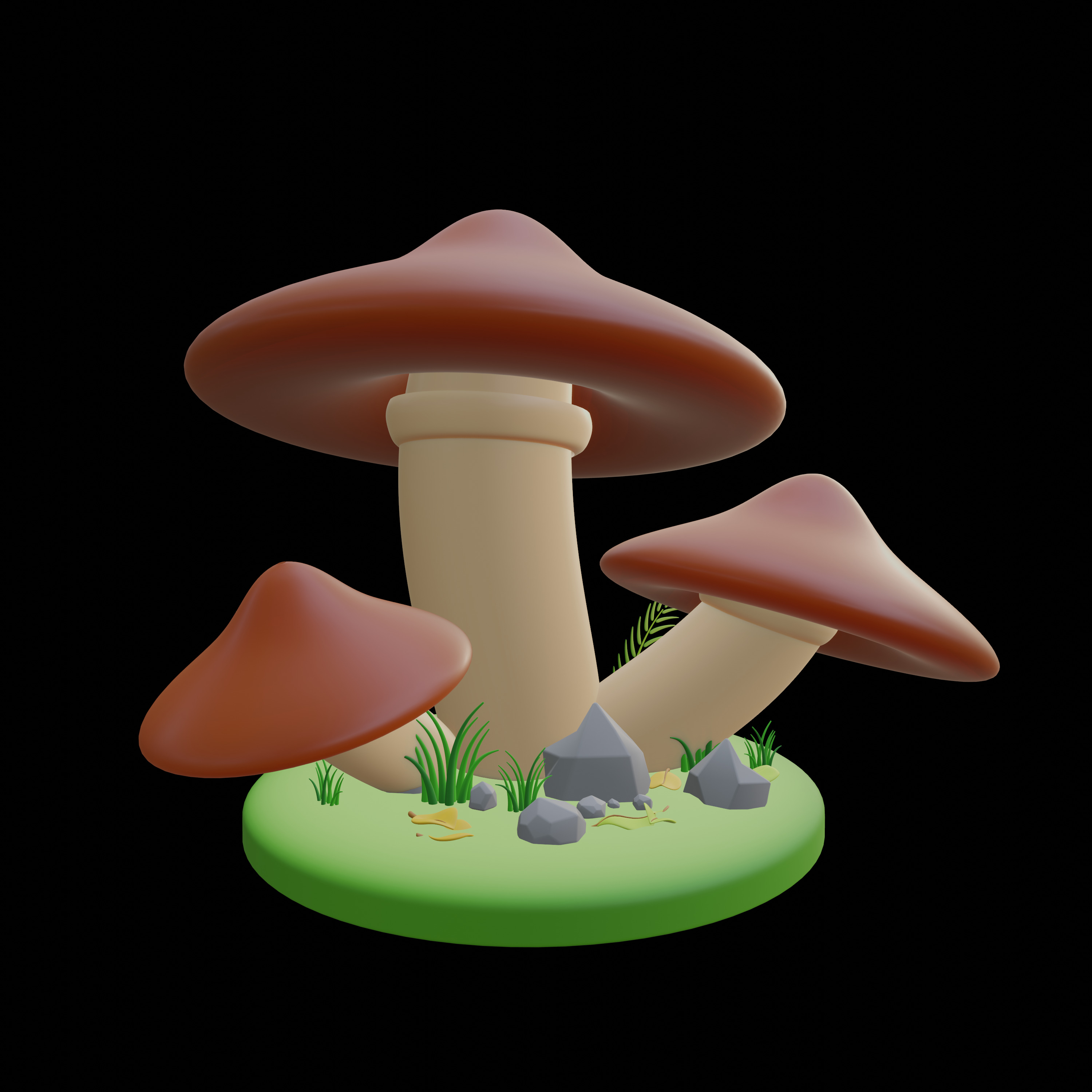 30 model package Low Poly 3D Mushroom Collection Low-poly 3D model_10
