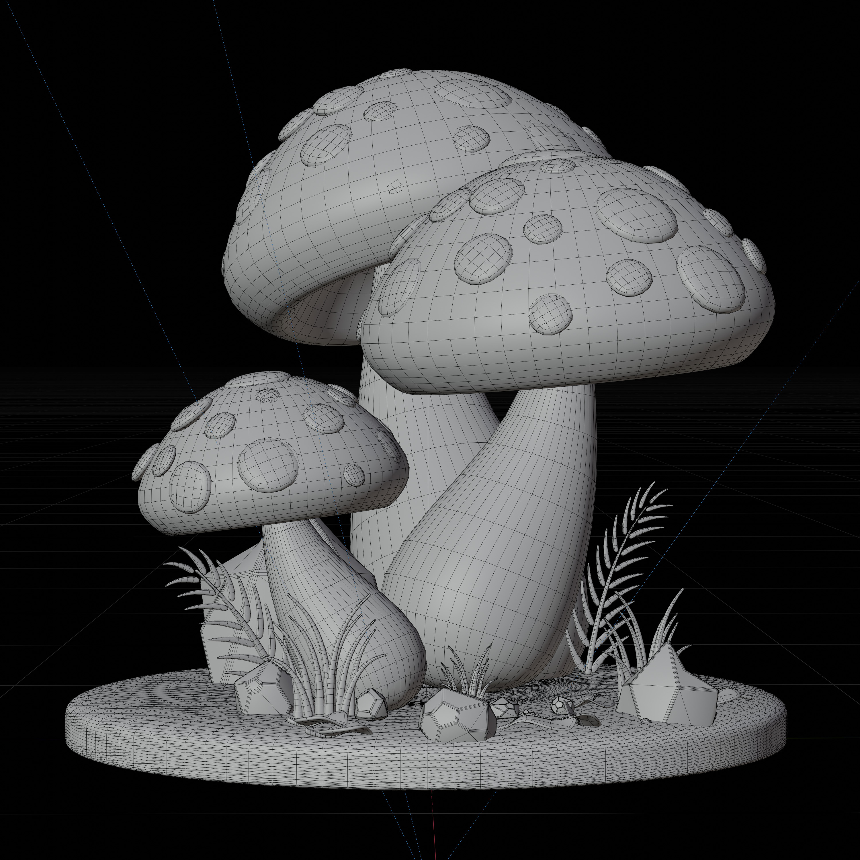 30 model package Low Poly 3D Mushroom Collection Low-poly 3D model_3