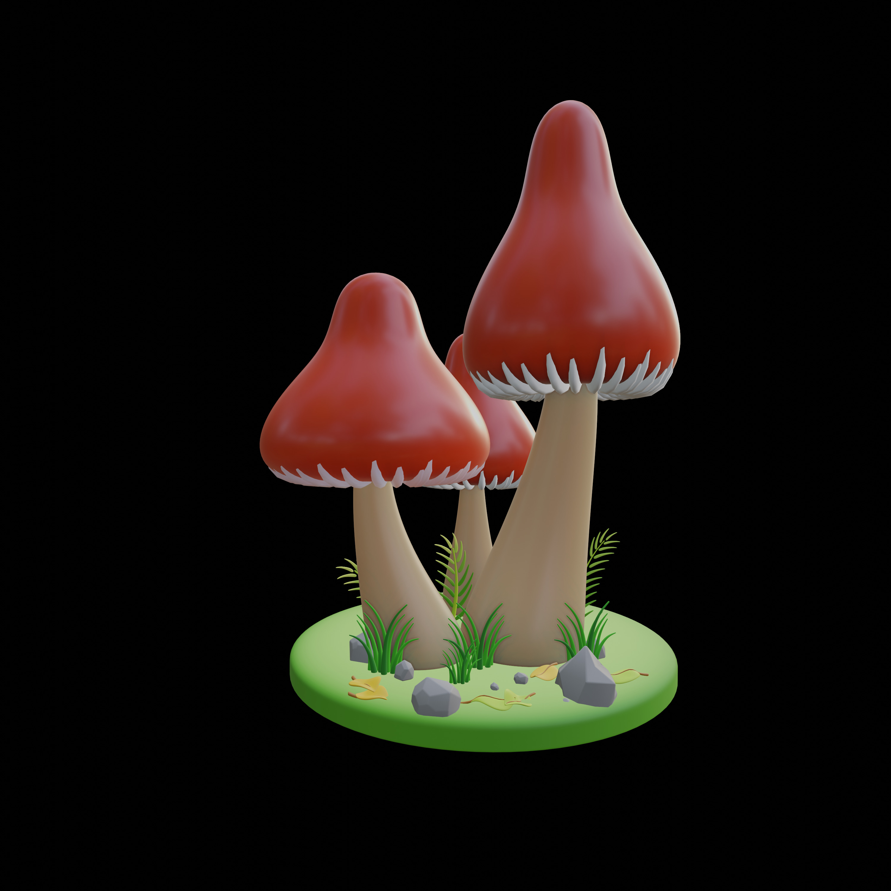 30 model package Low Poly 3D Mushroom Collection Low-poly 3D model_19