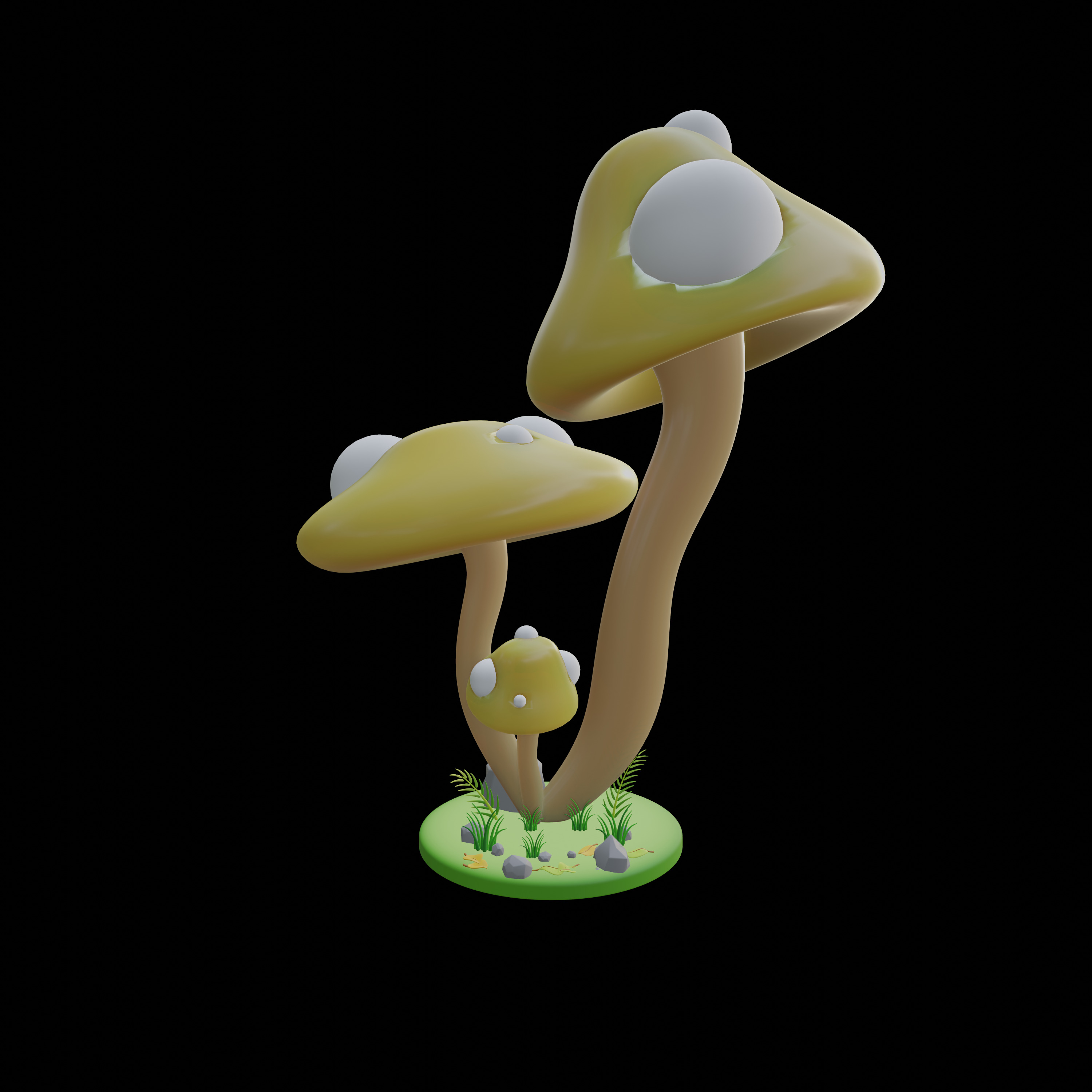 30 model package Low Poly 3D Mushroom Collection Low-poly 3D model_70