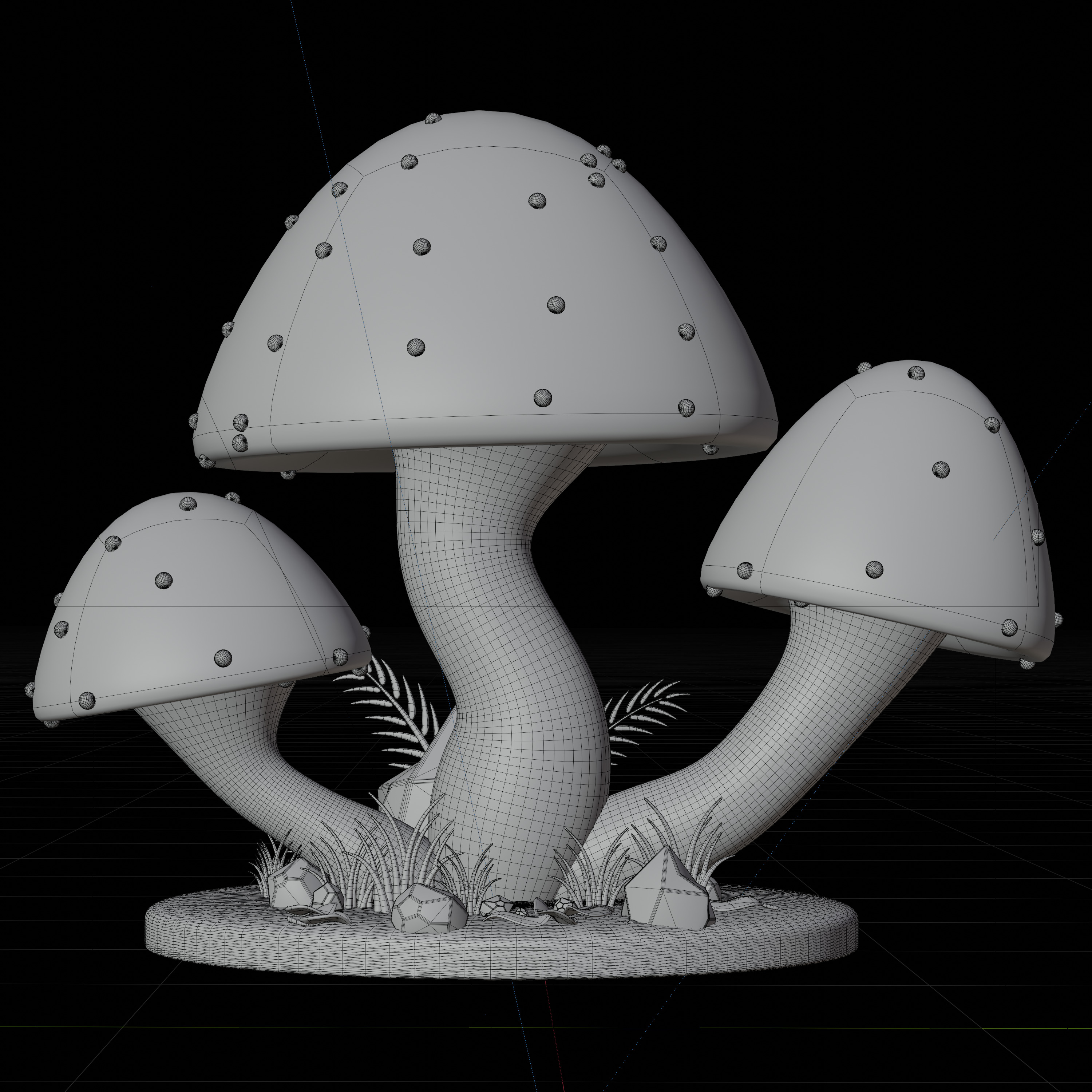 30 model package Low Poly 3D Mushroom Collection Low-poly 3D model_33