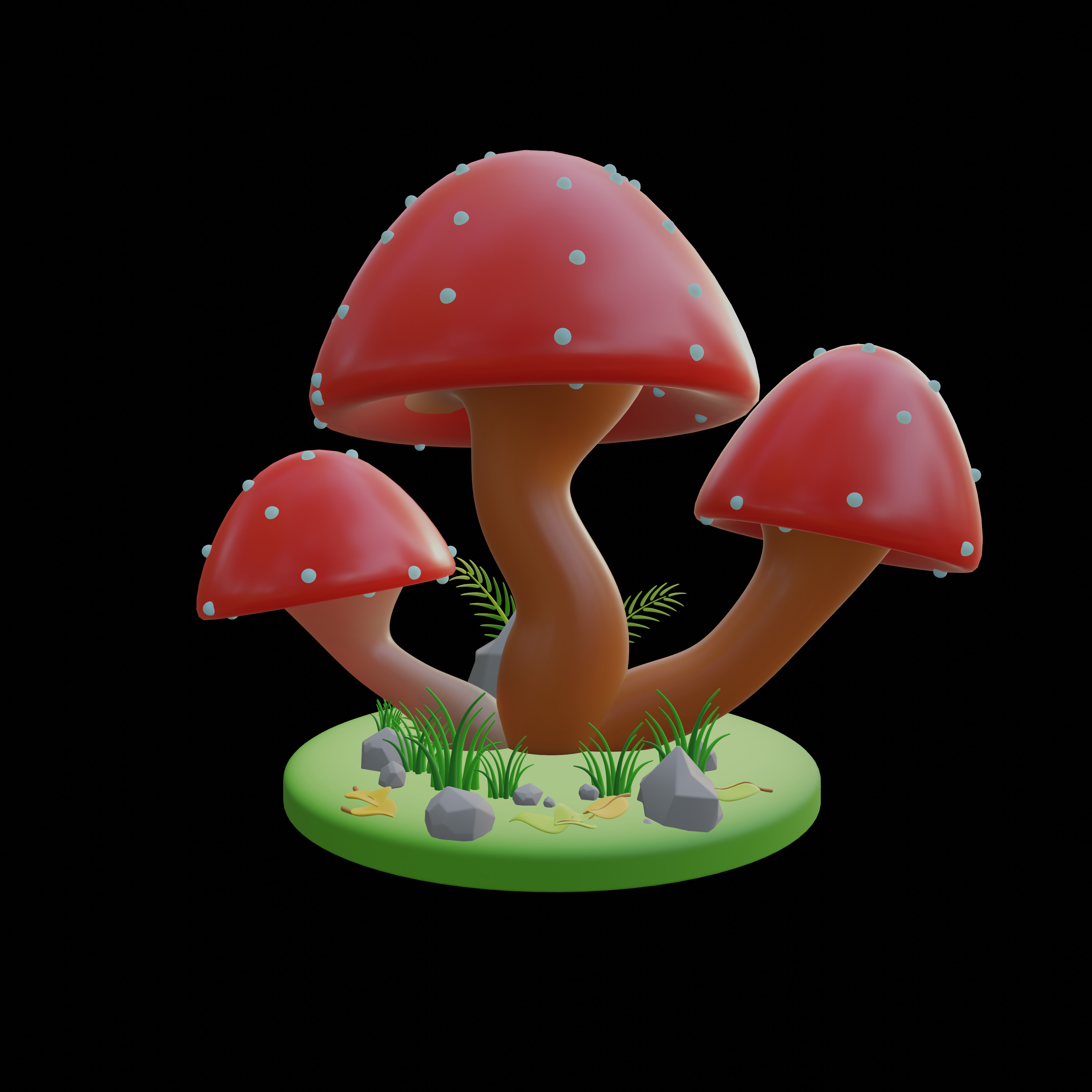 30 model package Low Poly 3D Mushroom Collection Low-poly 3D model_31