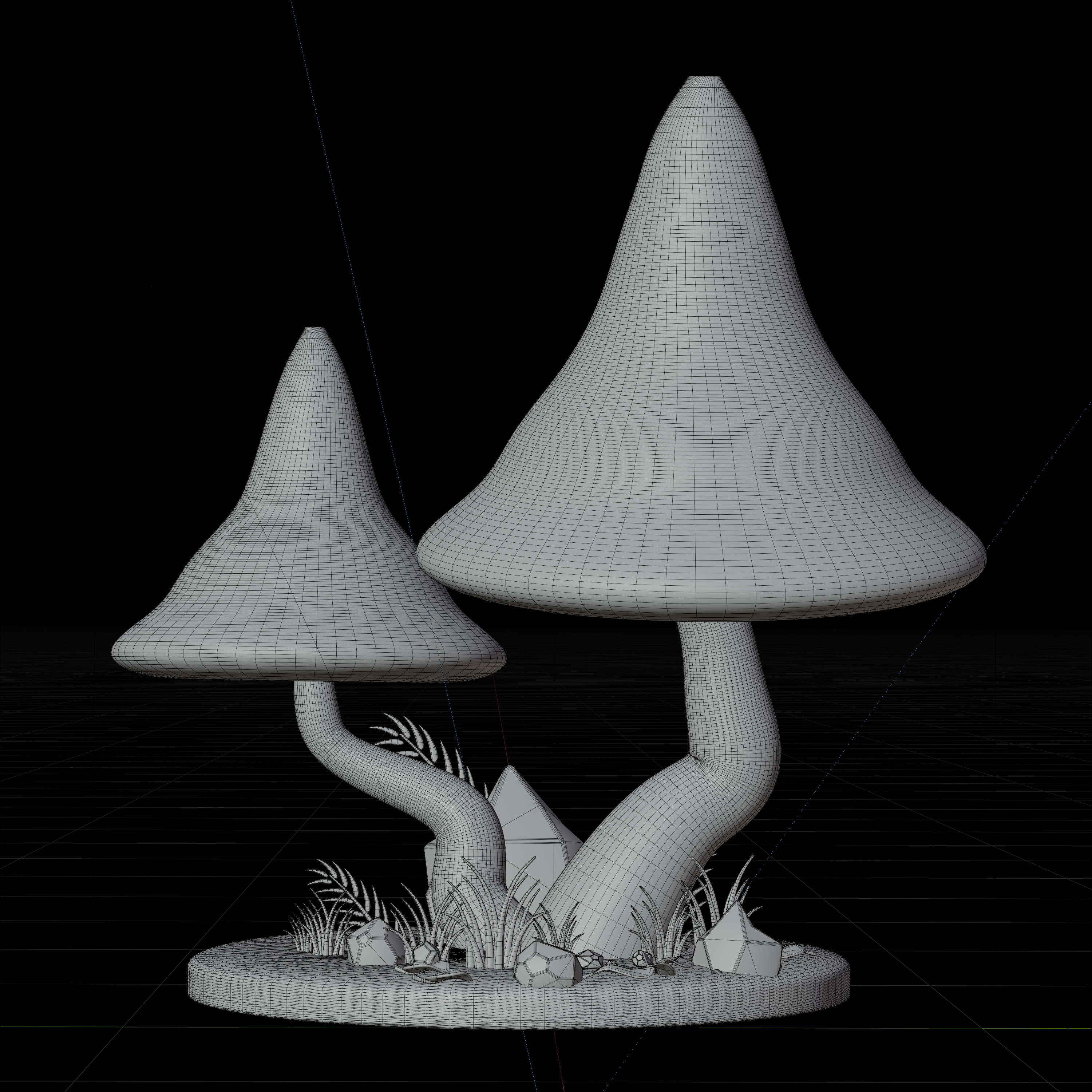 30 model package Low Poly 3D Mushroom Collection Low-poly 3D model_6