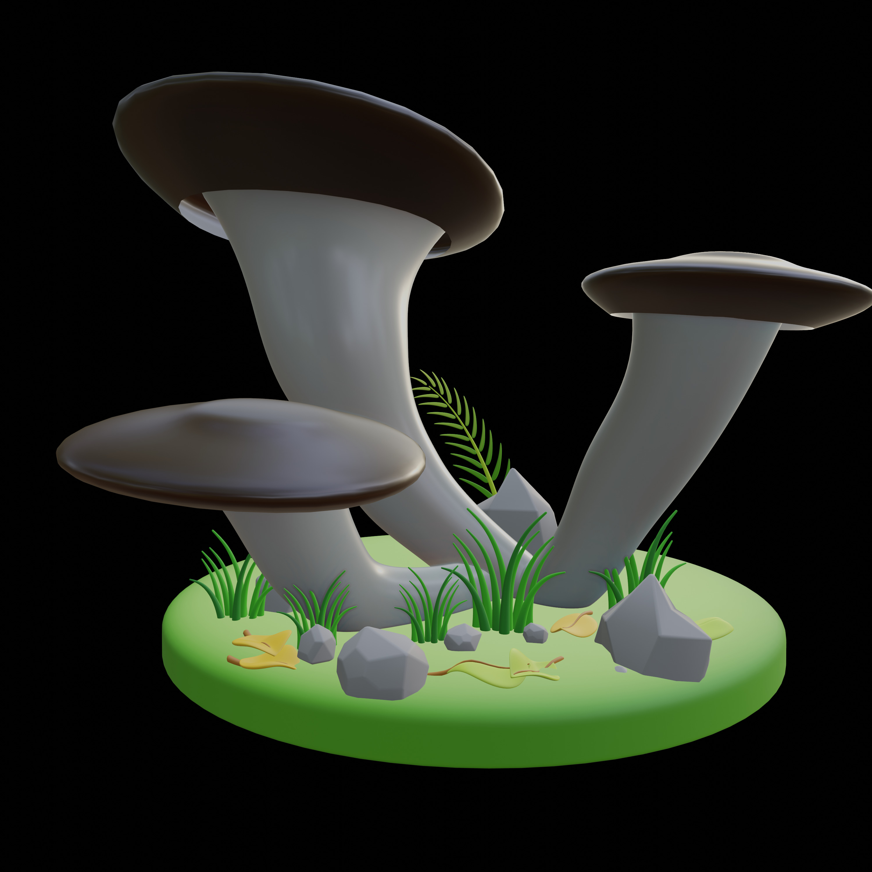 30 model package Low Poly 3D Mushroom Collection Low-poly 3D model_82