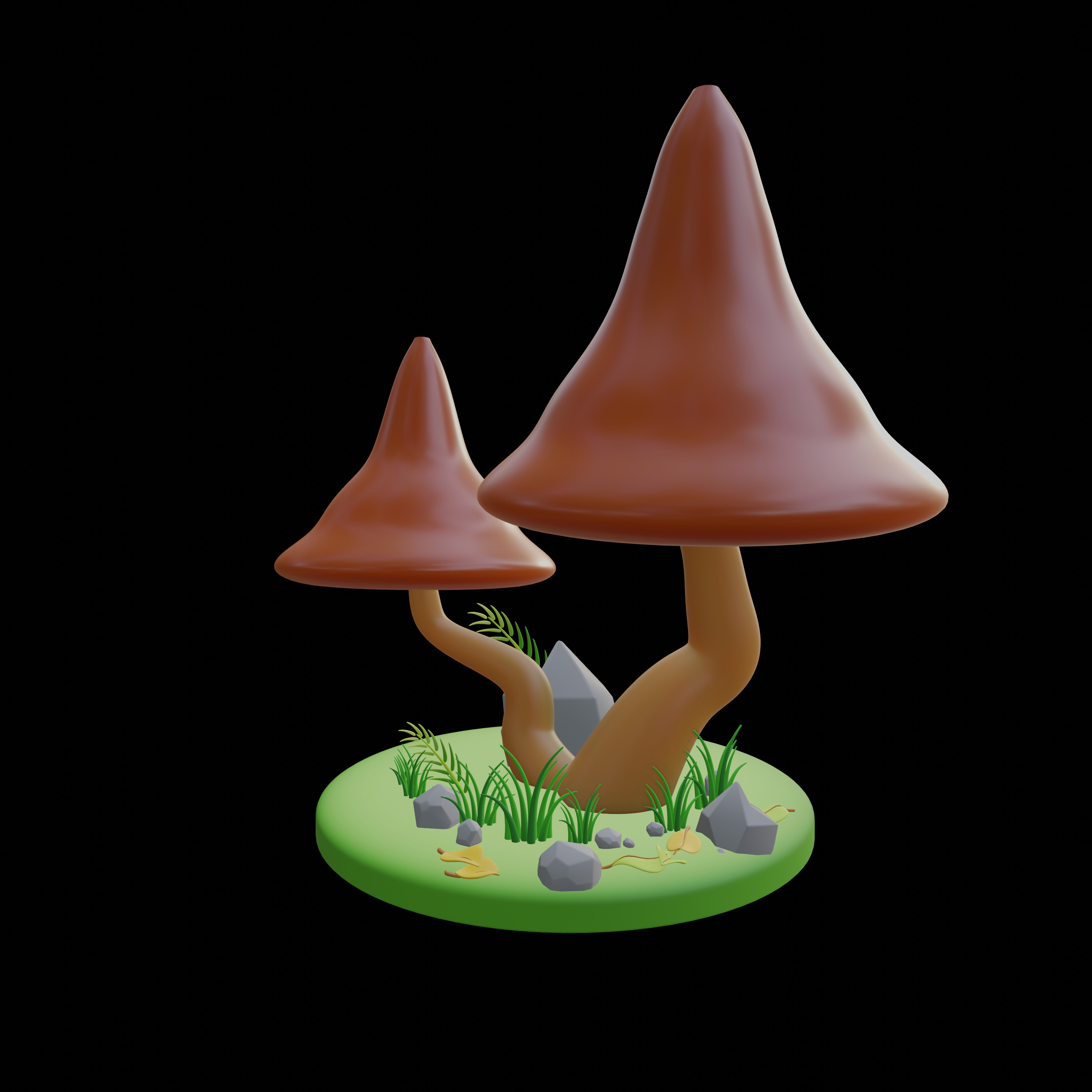 30 model package Low Poly 3D Mushroom Collection Low-poly 3D model_4